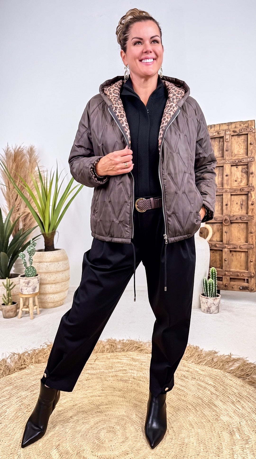 Steppjacke Leopard Lining *Schoko*