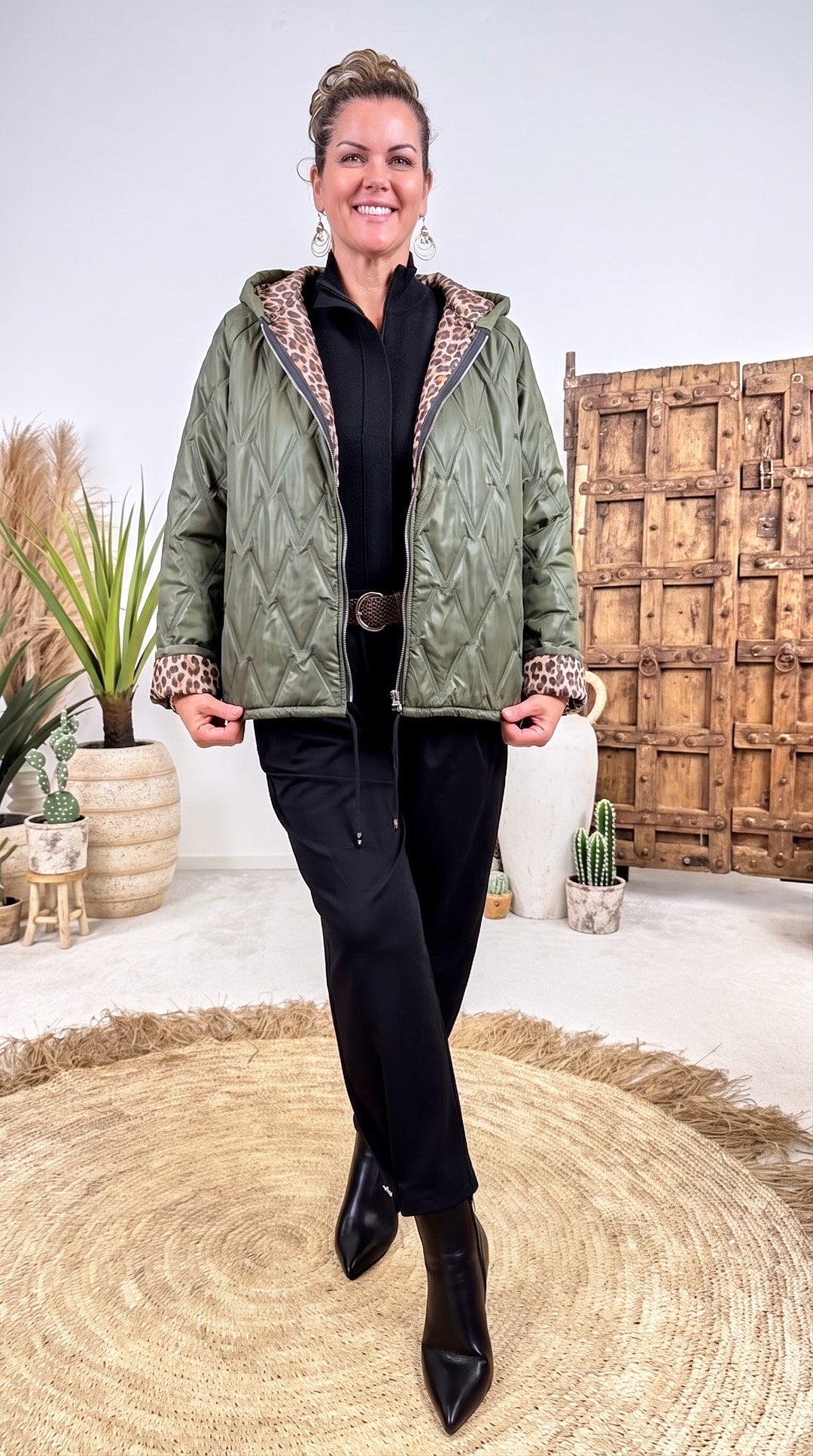 Steppjacke Leopard Lining *Khaki*