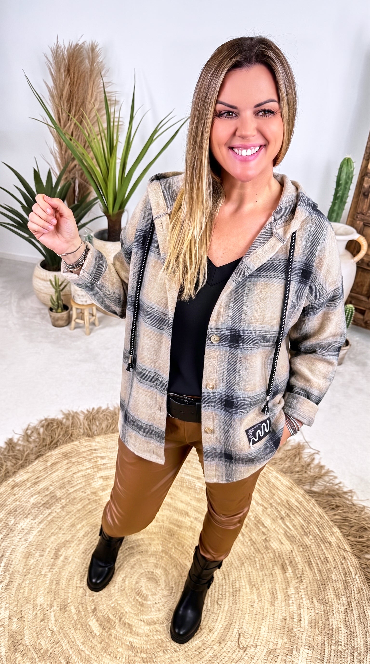 Hemd-Jacke Nordic Plaid *Schwarz*