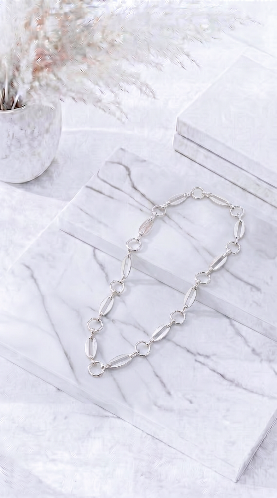 Lange Halskette Clear Chic *Silber*