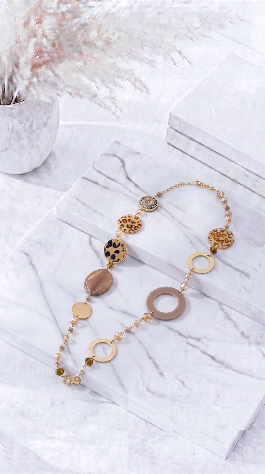 Lange Halskette Golden Leo