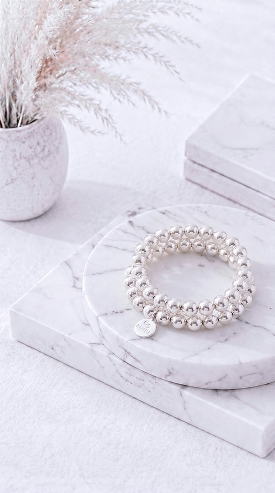 Perlenarmband Bold Beads *Silber*