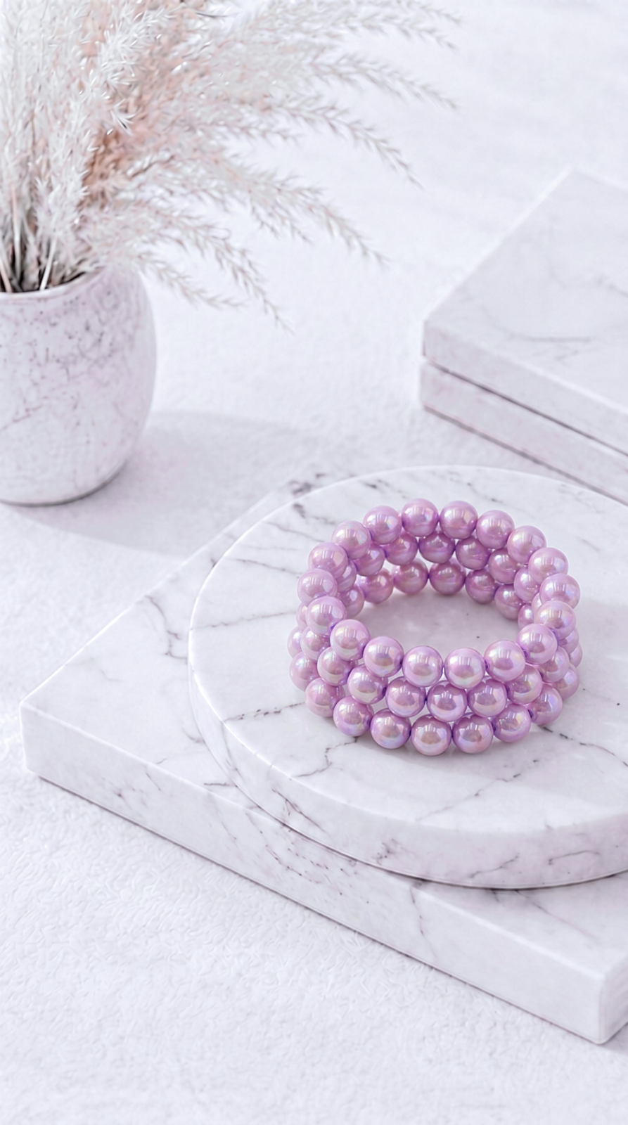 Perlenarmband Glossy Love *Flieder*