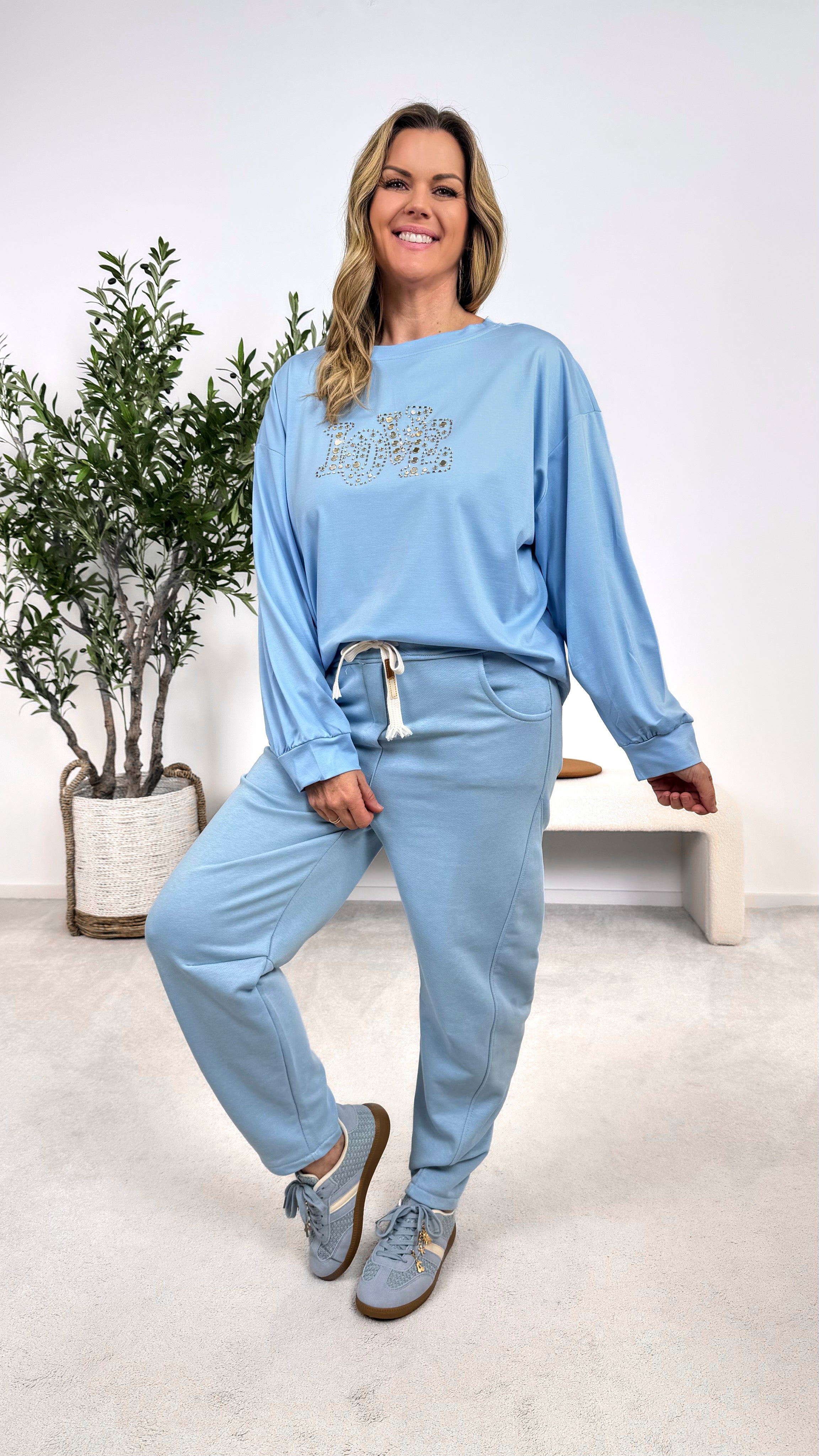 Langarmshirt Pure Love *Blau*