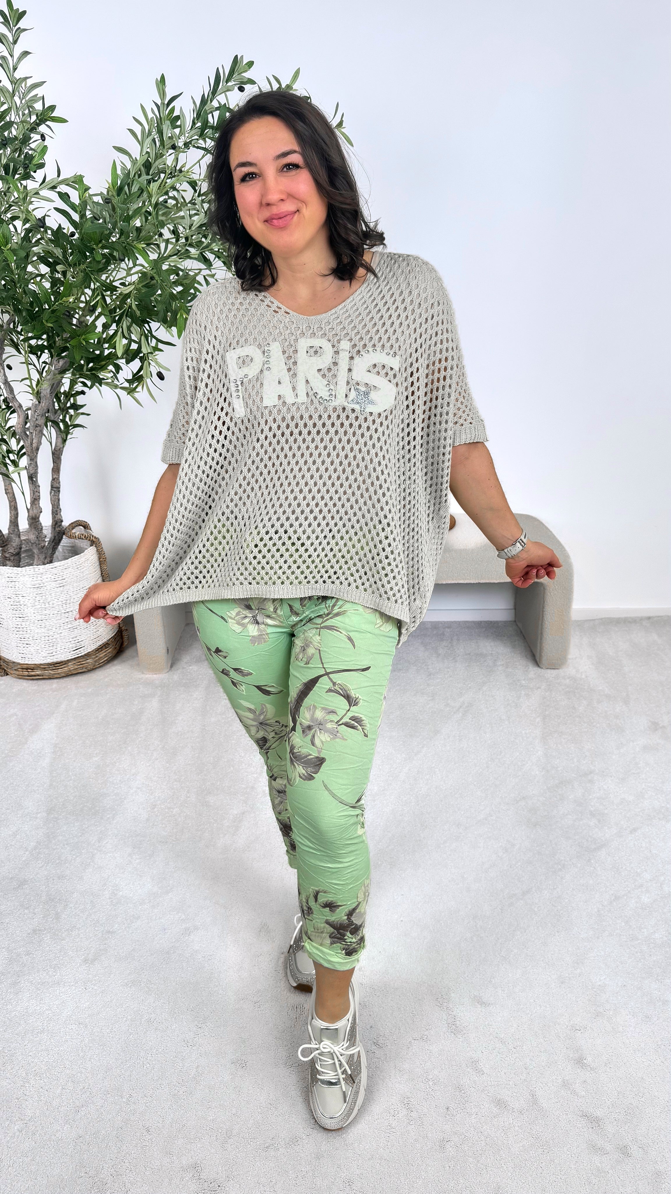 Strickshirt Paris Mesh *Beige*