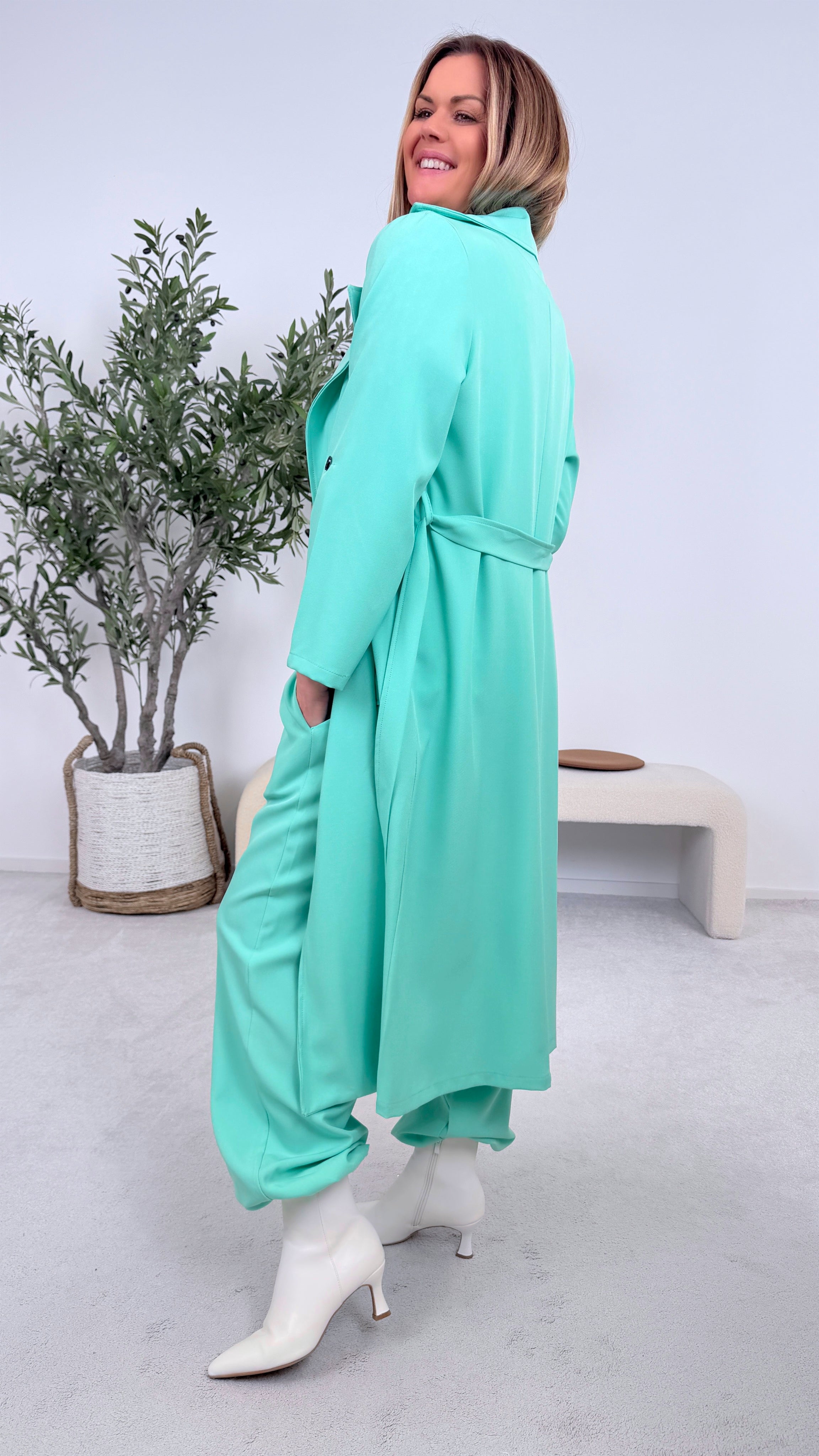 Dünner Trenchcoat Femme Authority *Mint*