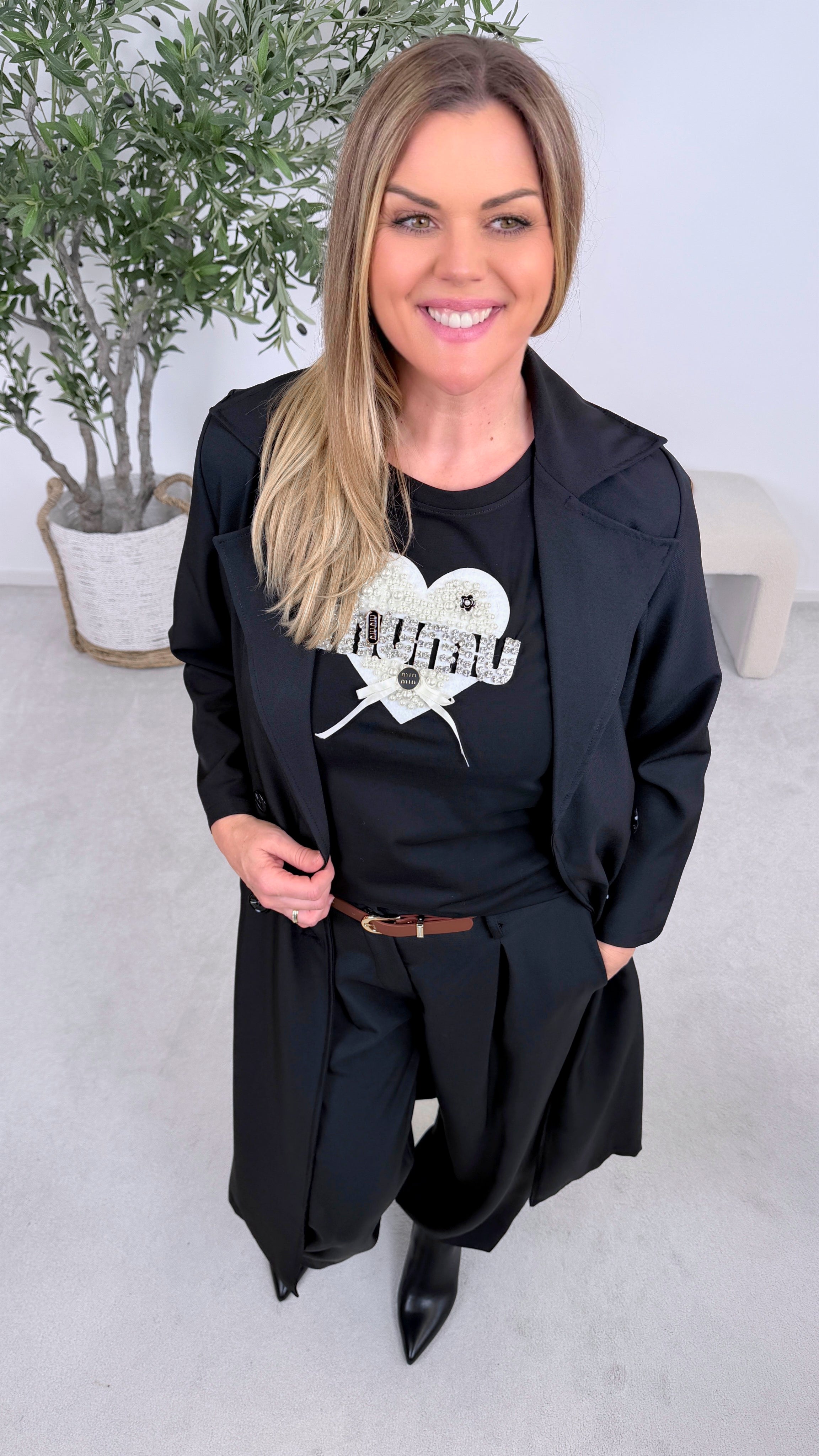 Dünner Trenchcoat Femme Authority *Schwarz*