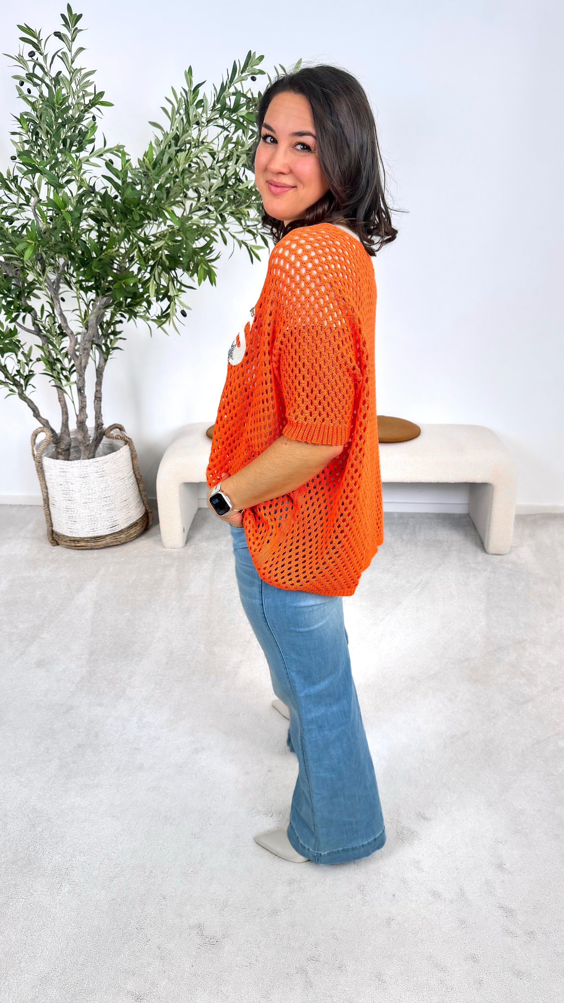 Strickshirt Paris Mesh *Orange*