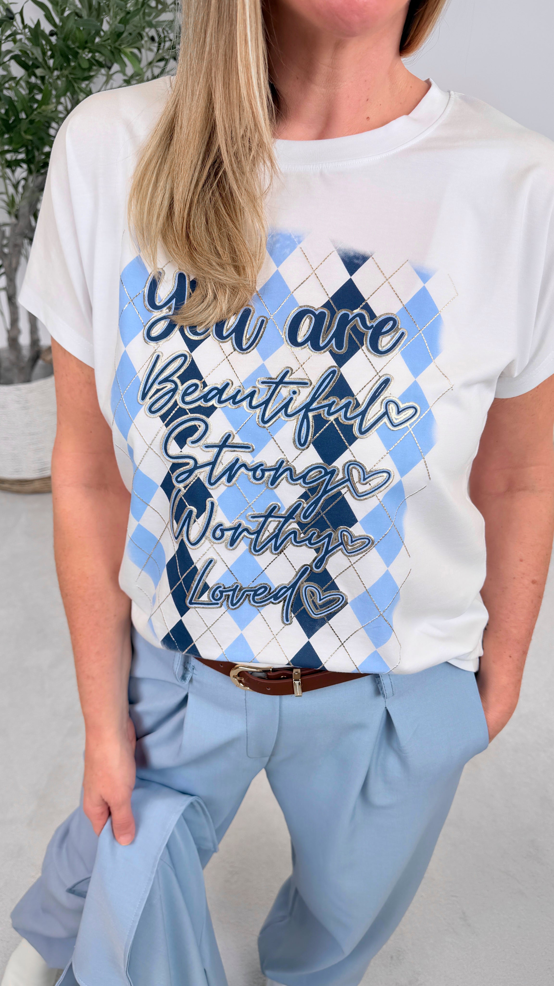 T-Shirt You Are Beautiful *Blau*