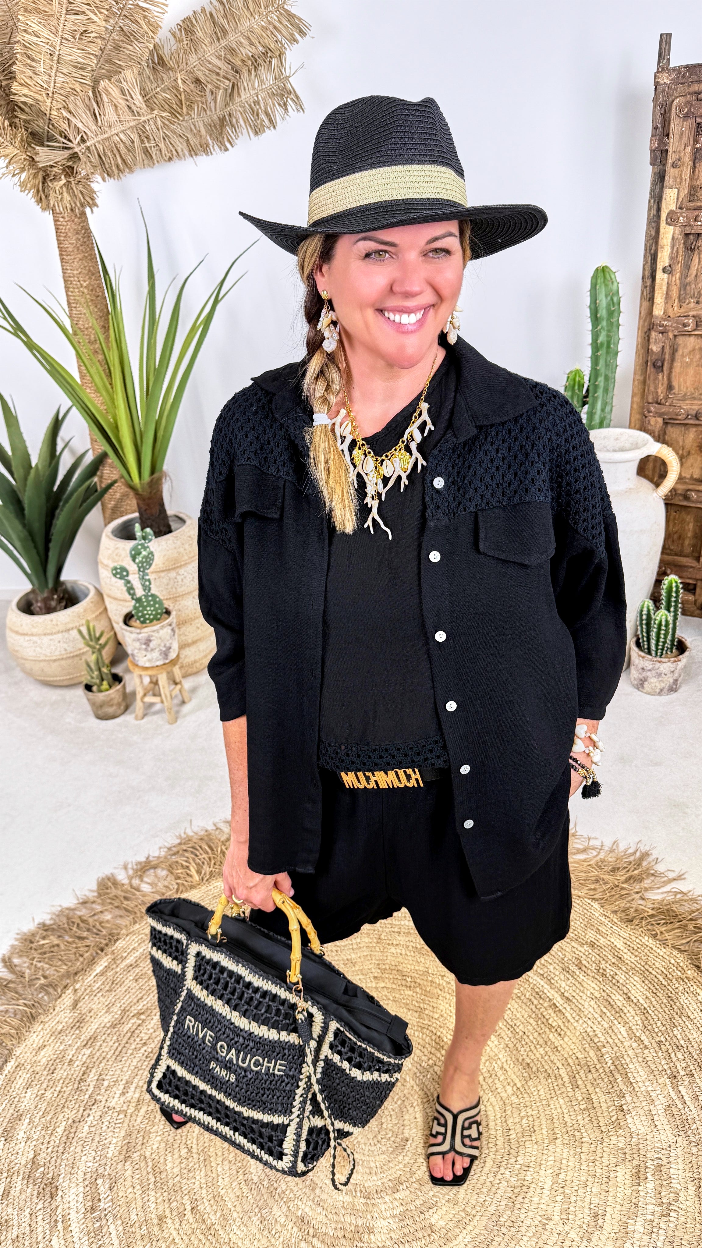 Bluse Natural Style *Schwarz*