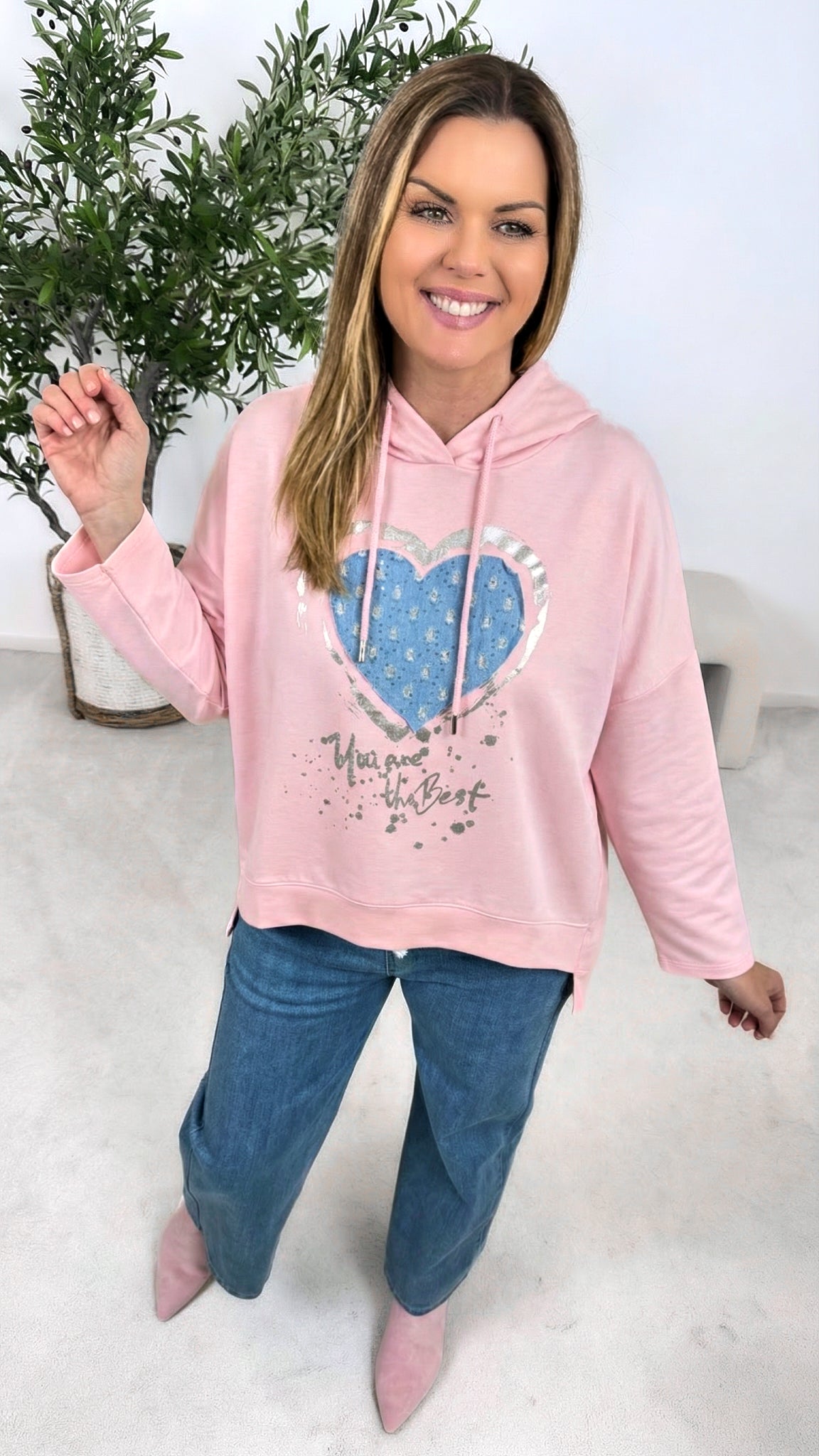 Hoodie Love Me Loud *Rosa*