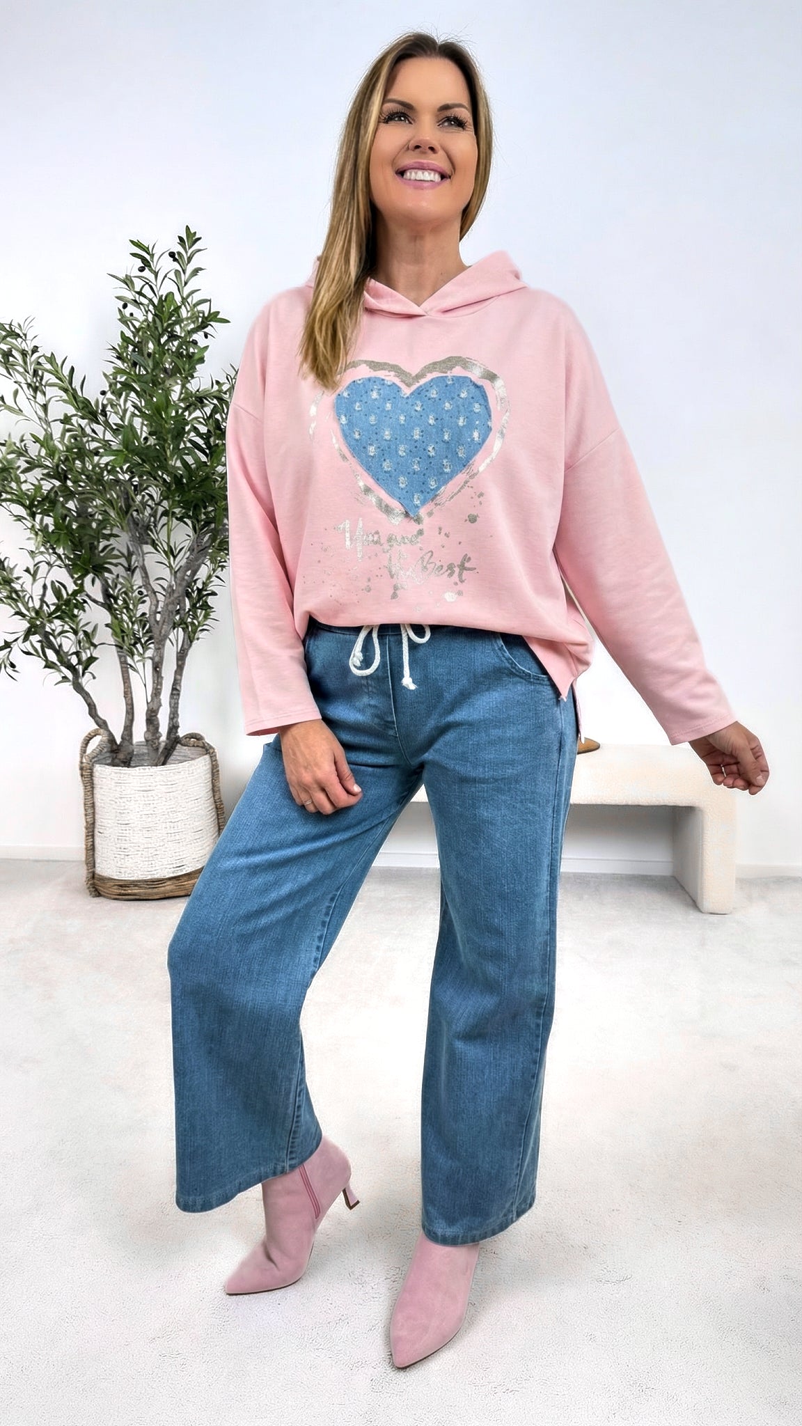 Hoodie Love Me Loud *Rosa*