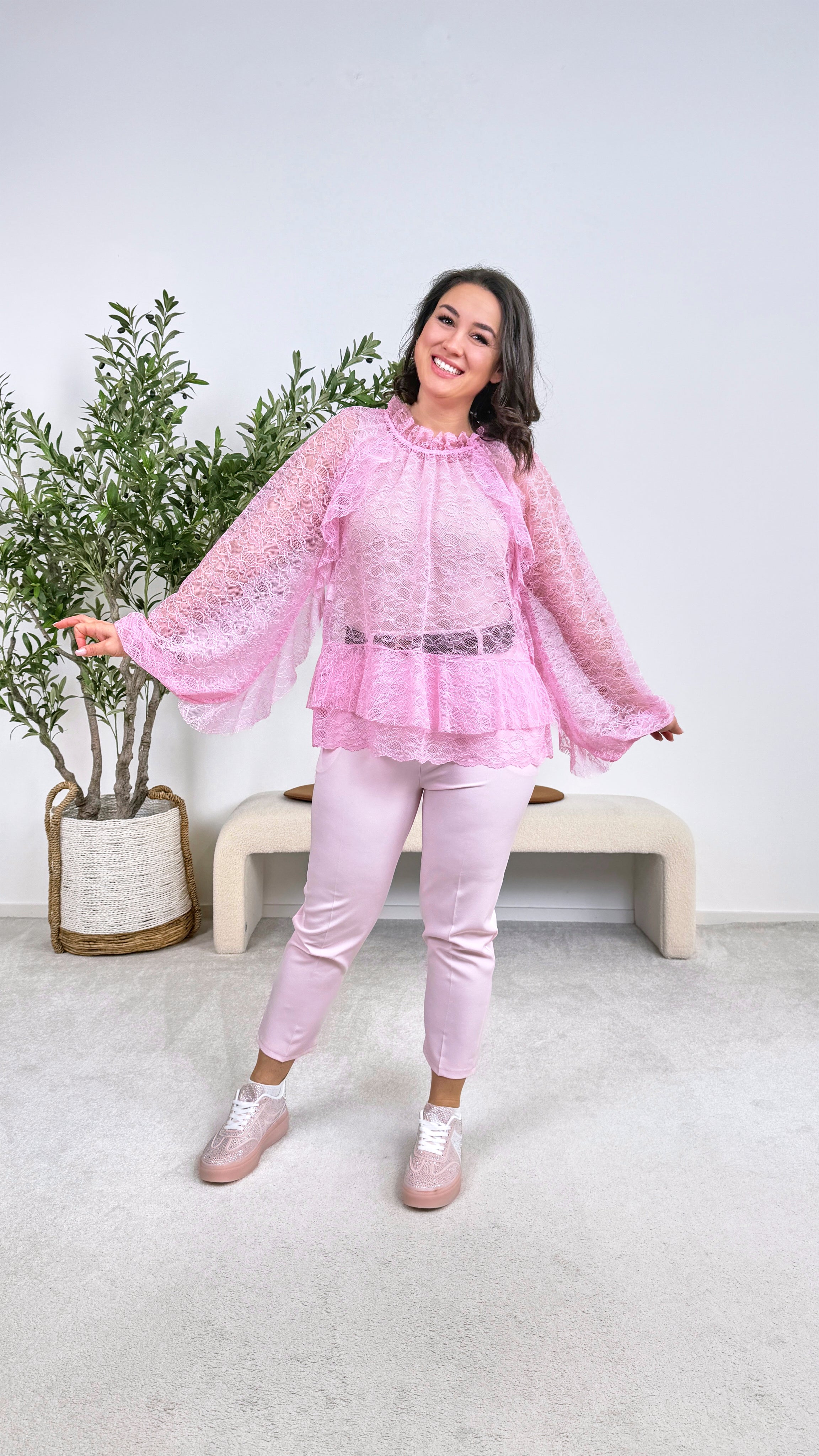 Spitzenbluse Boho Rose *Rosa*