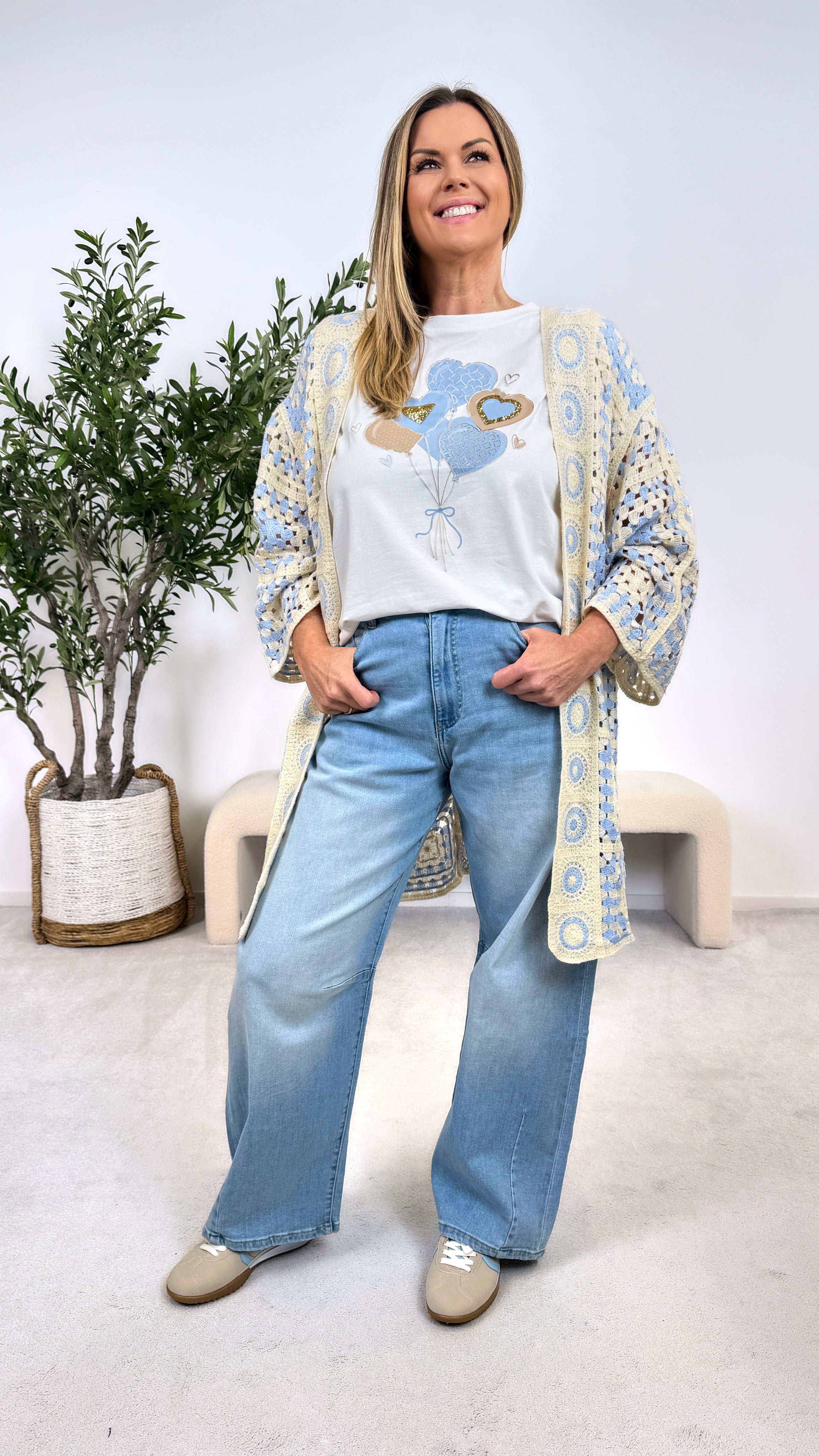 Häkel-Cardigan Crochet Mosaic ZS68036 *Hellblau*