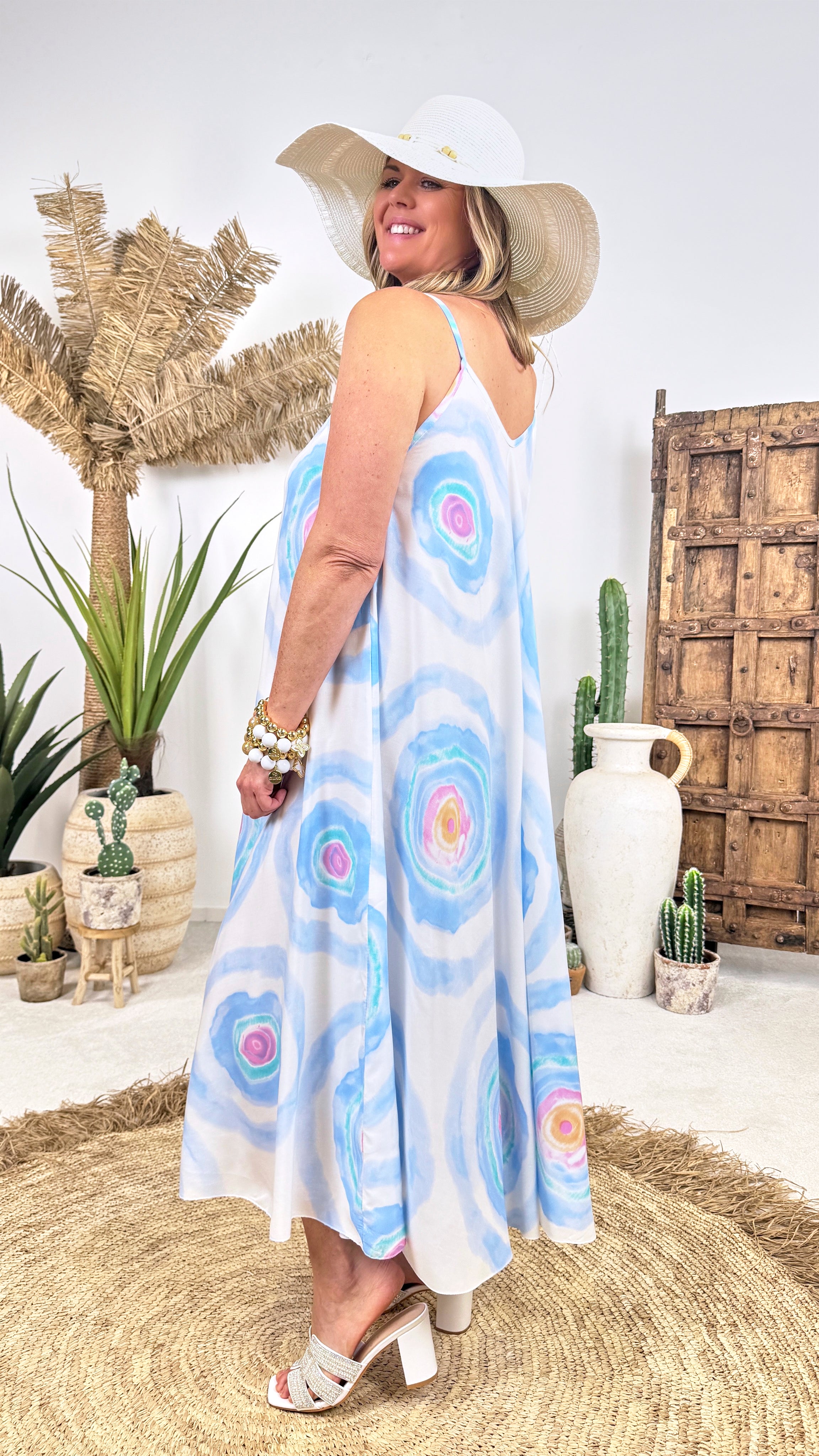 Langes Kleid Aqua Magic *Blau*
