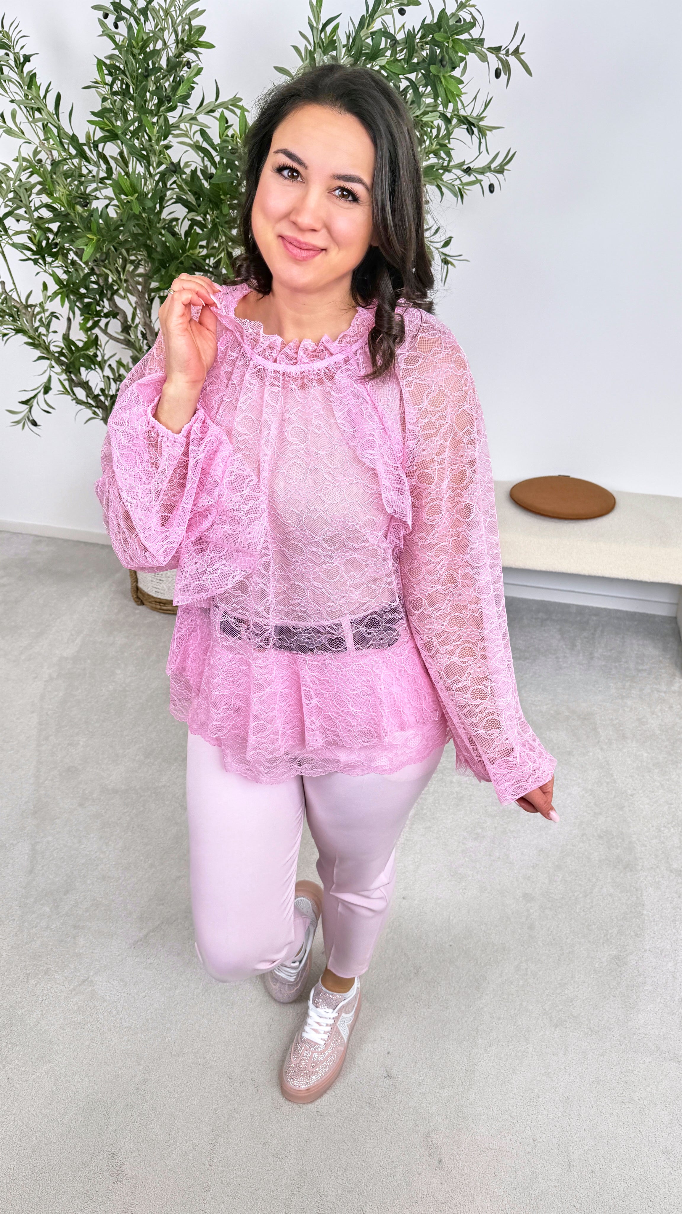 Spitzenbluse Boho Rose *Rosa*