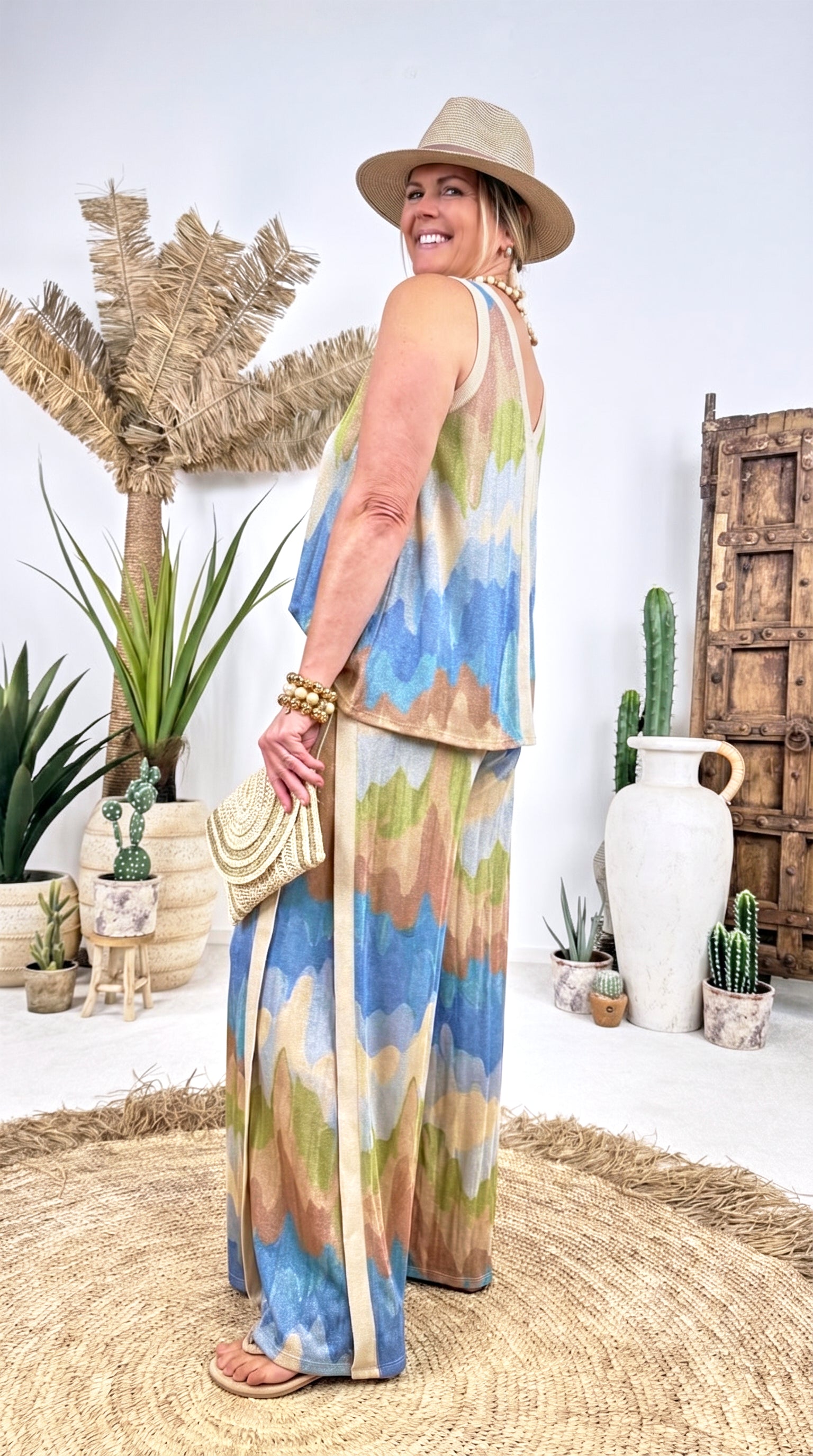 Weite Hose Dreamy Motion *Blau*