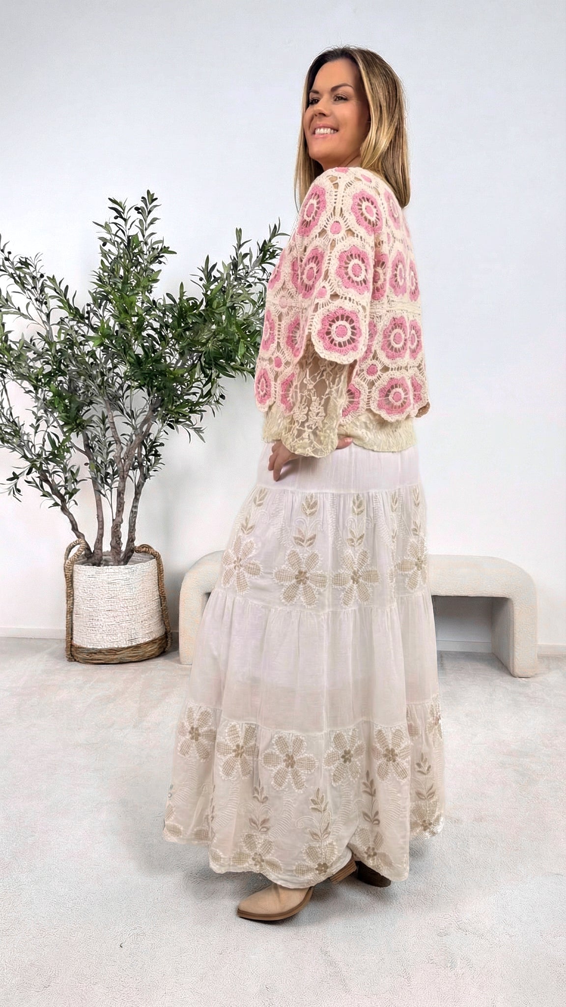 Häkelshirt Oasis Bloom *Rosa*