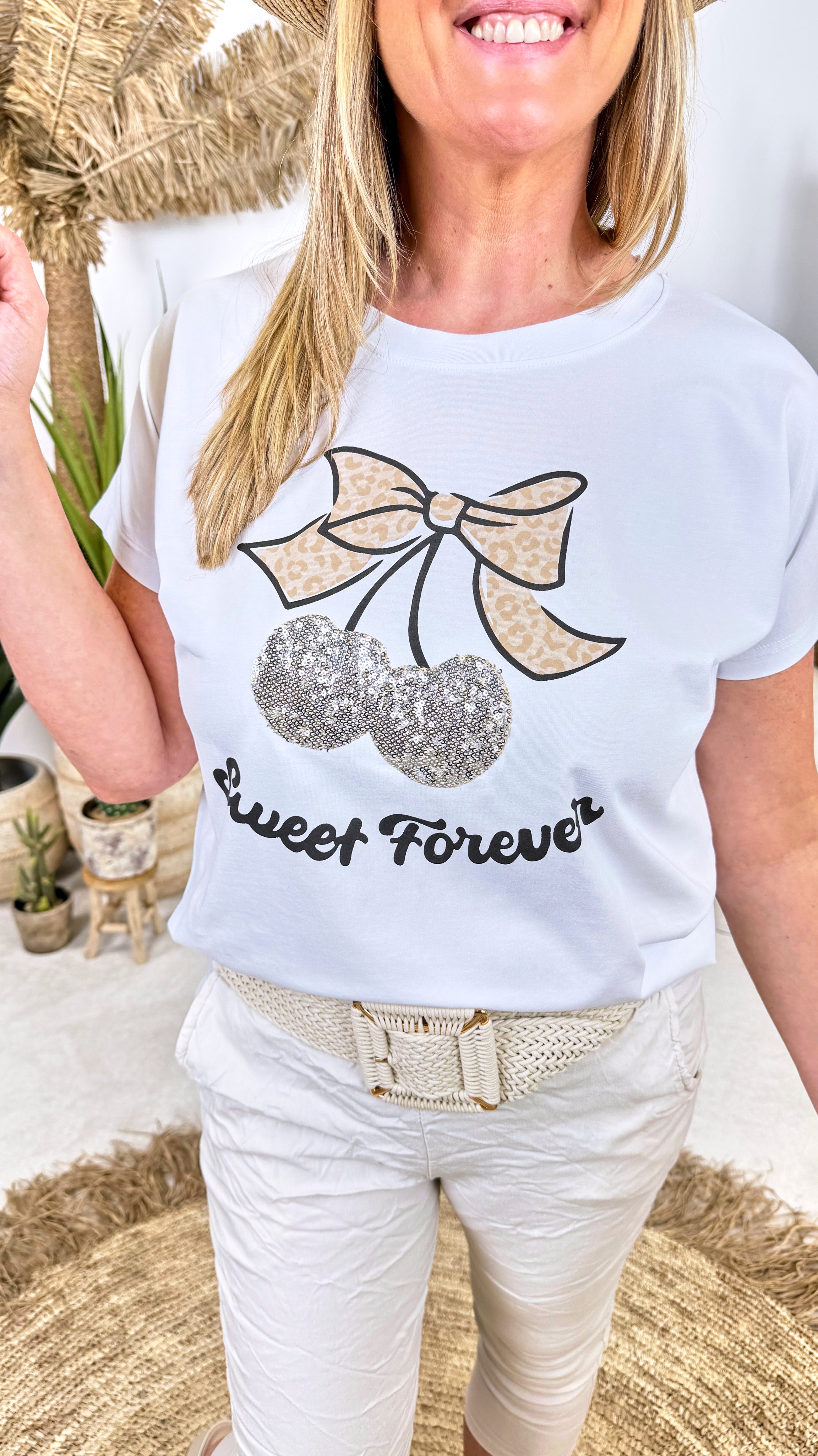 T-Shirt Cherry Bow *Silber*