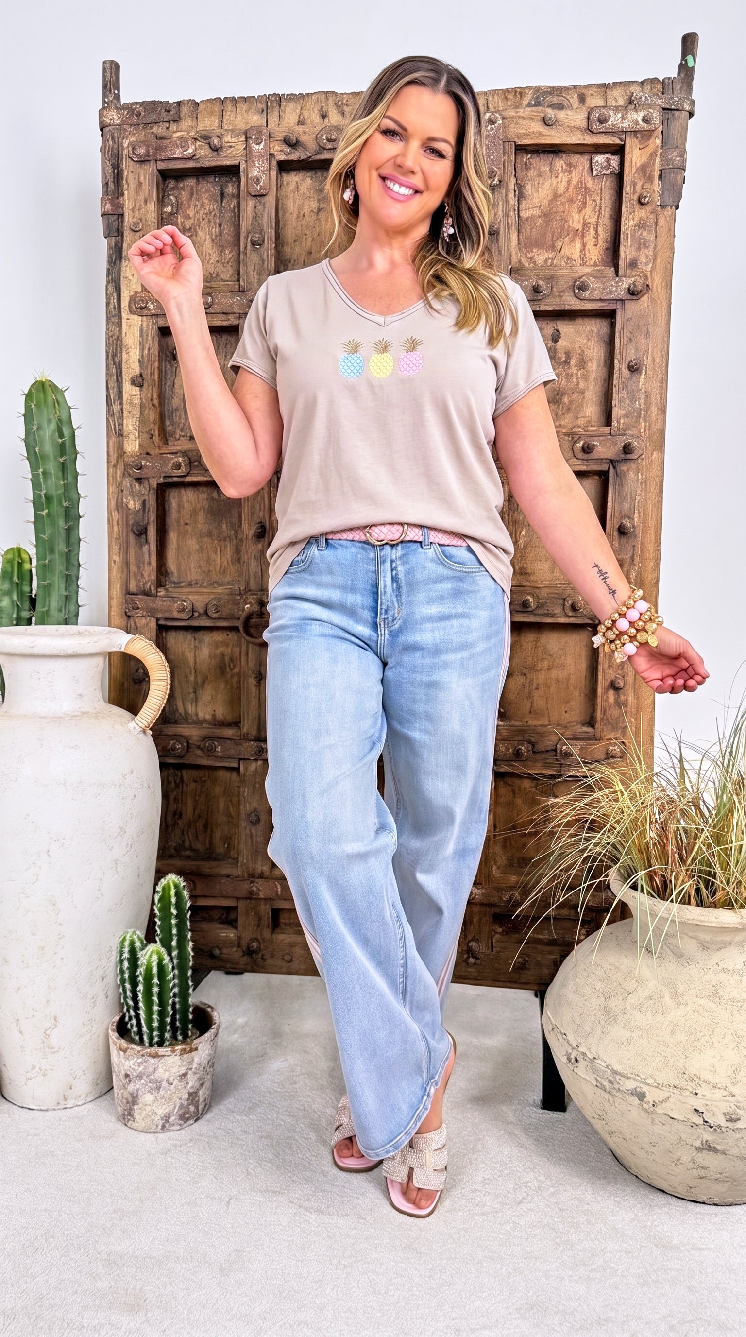 T-Shirt Dripple Pineapple *Taupe*