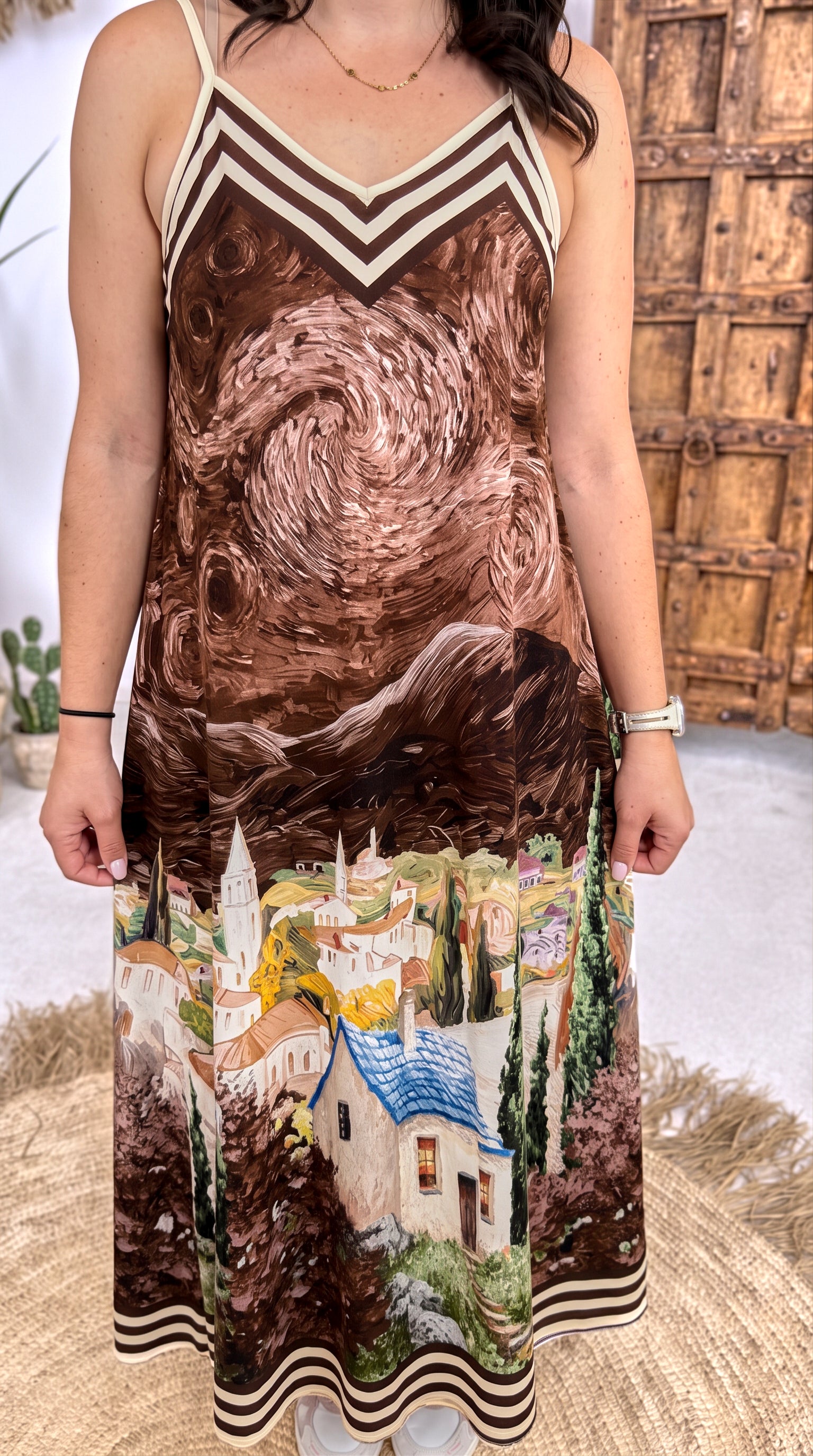 Langes Kleid Panorama *Schoko*