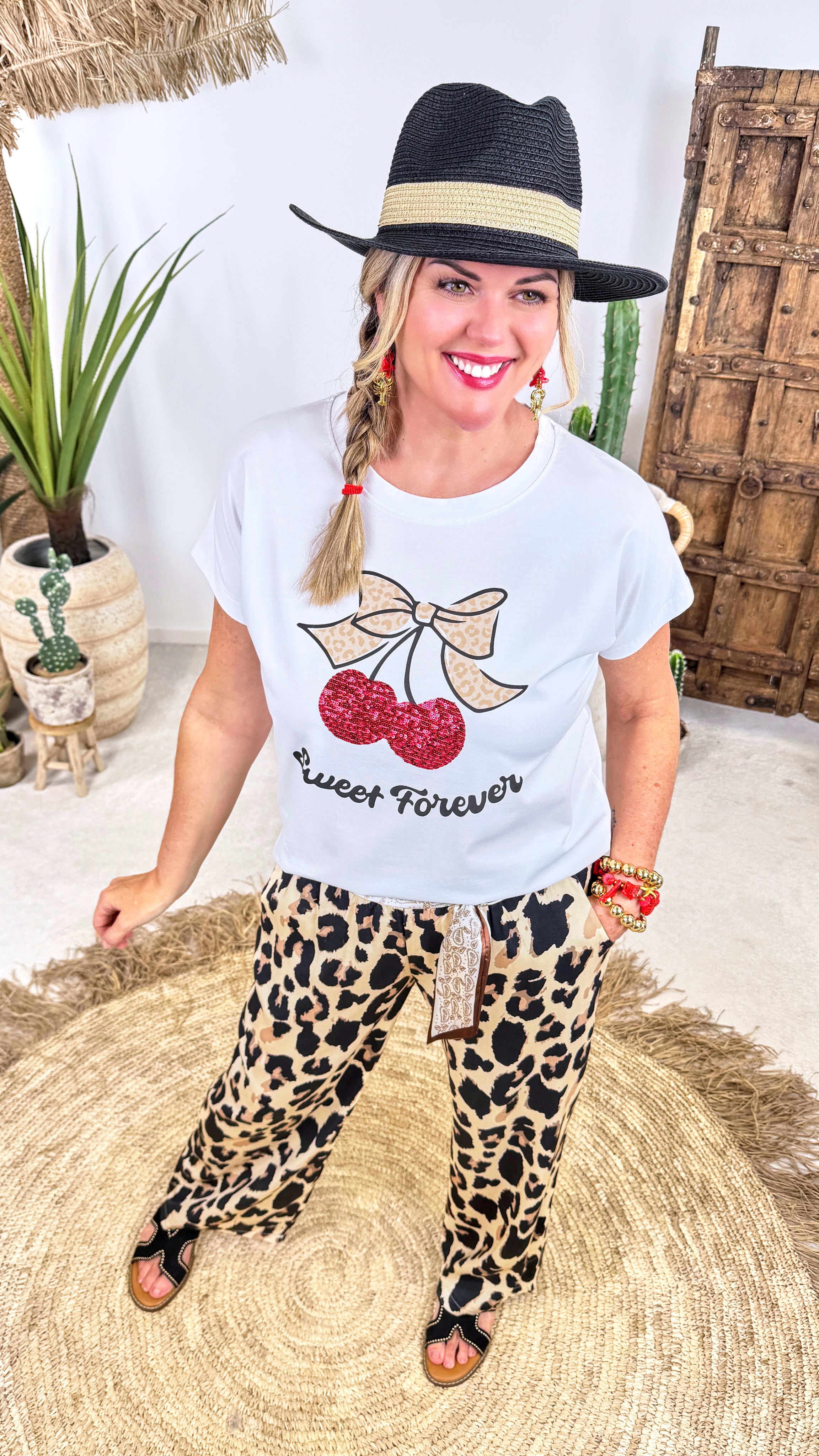 T-Shirt Cherry Bow *Rot*