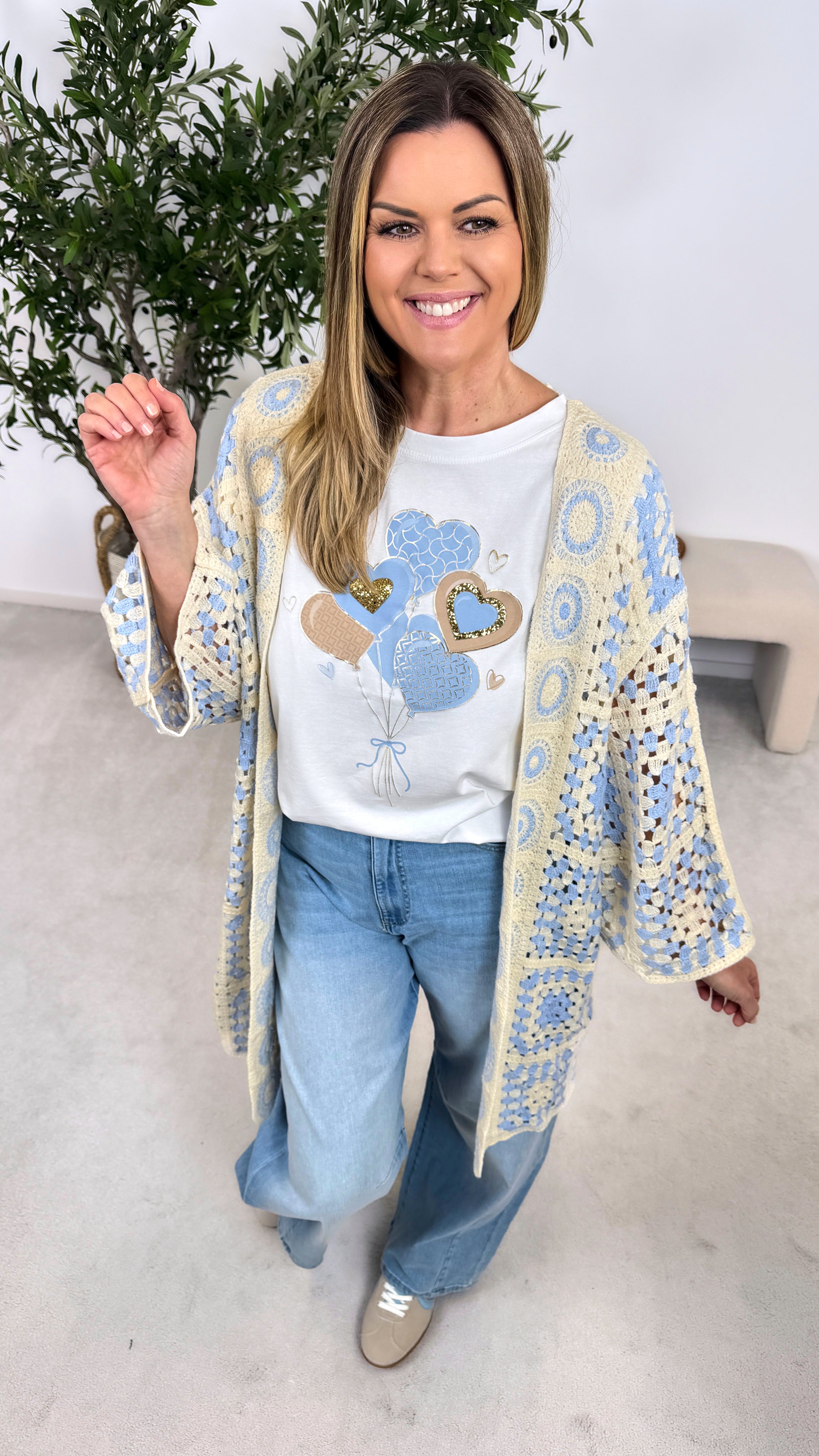 Häkel-Cardigan Crochet Mosaic ZS68036 *Hellblau*