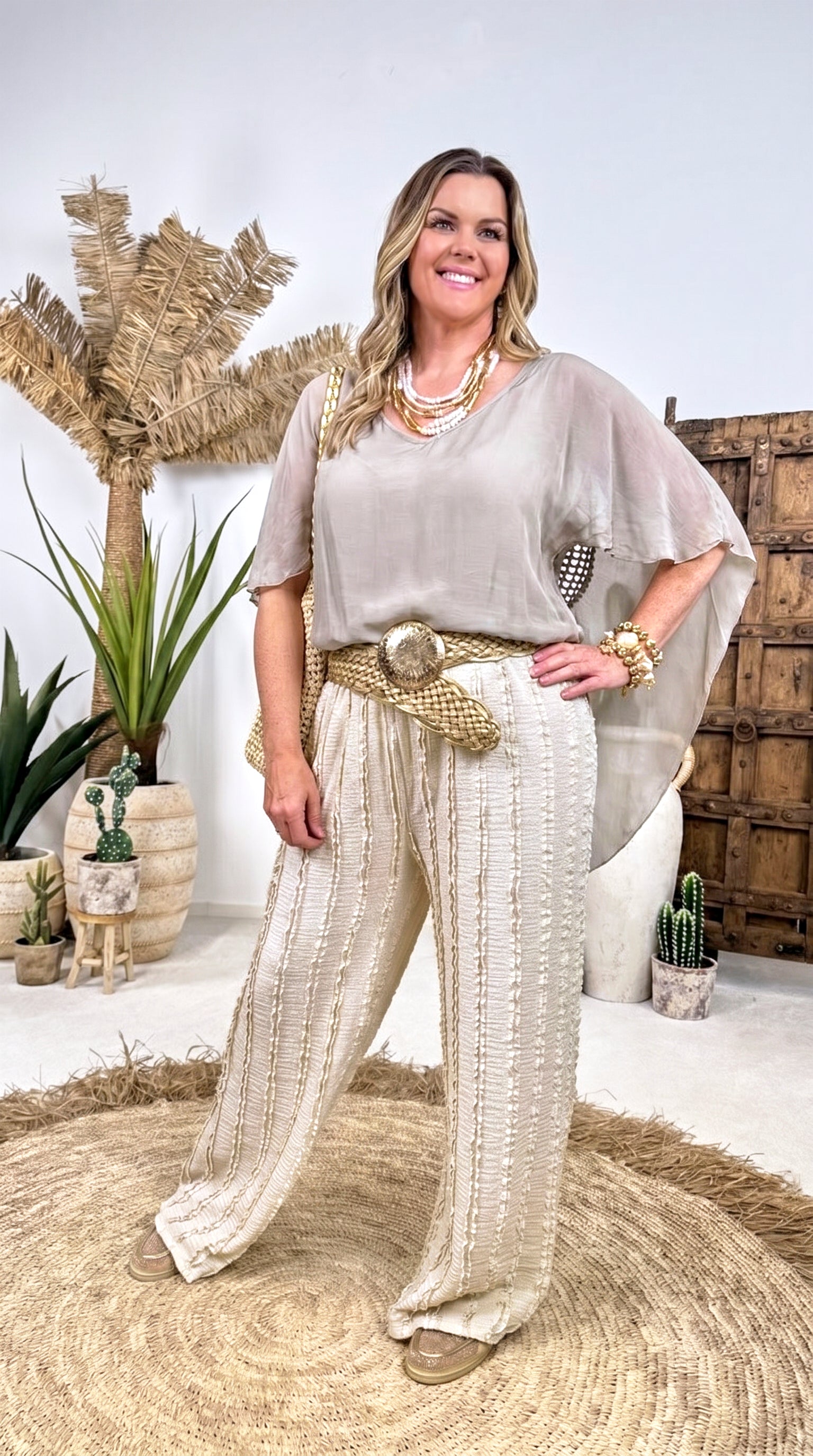 Bluse Hidden Love *Taupe*