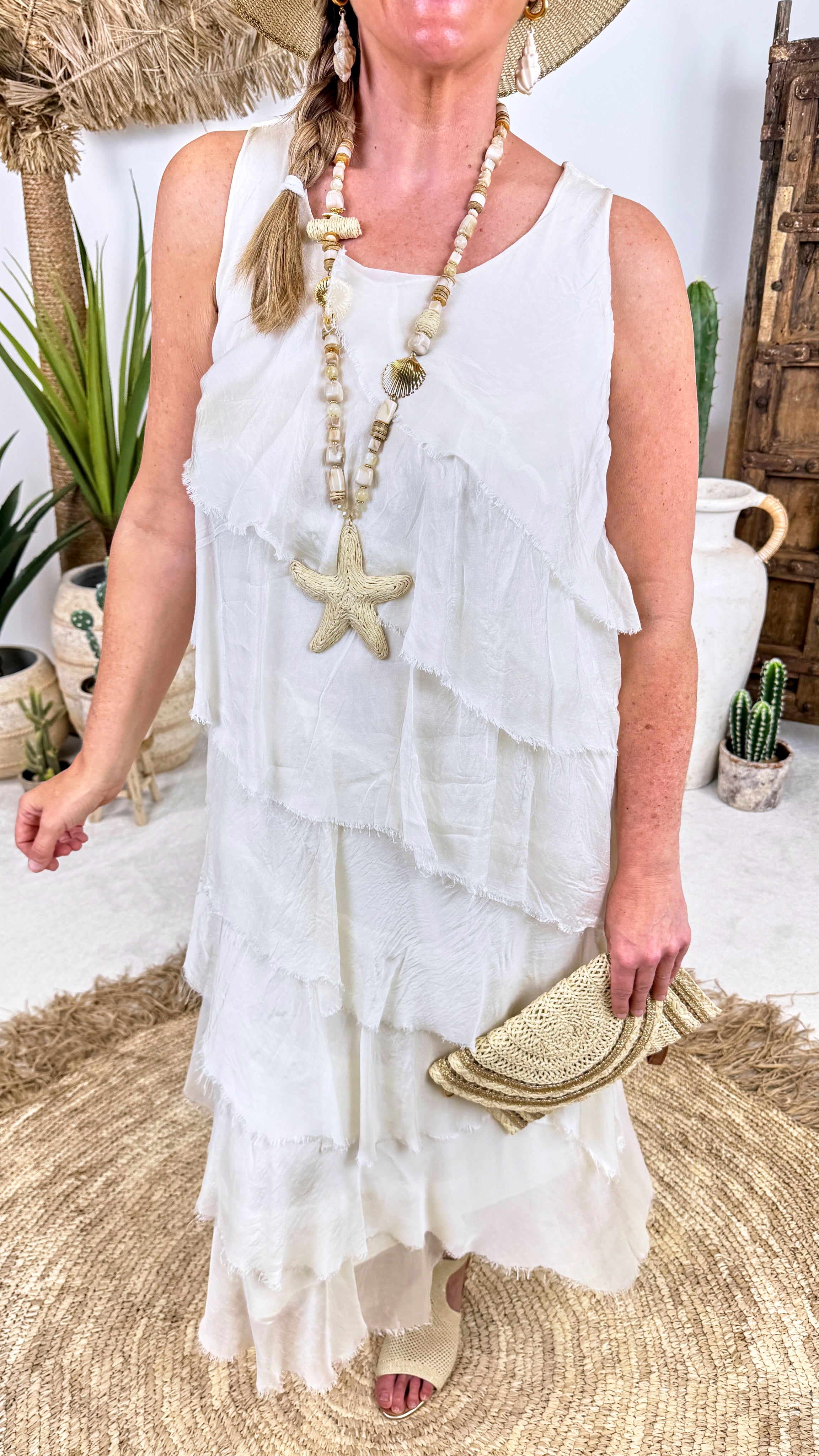 Kleid Santorini Waves *Creme*