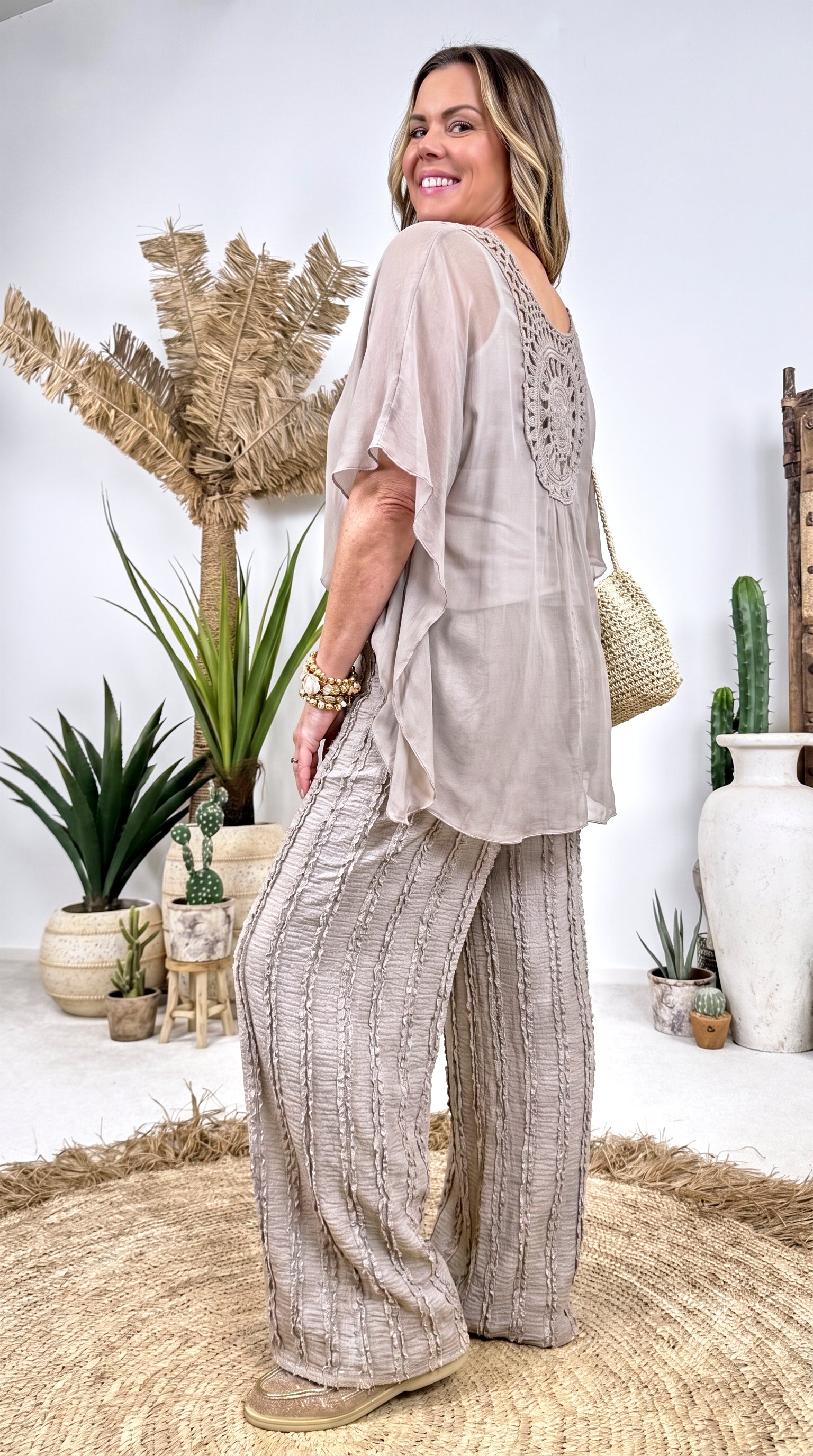 Bluse Hidden Love *Taupe*