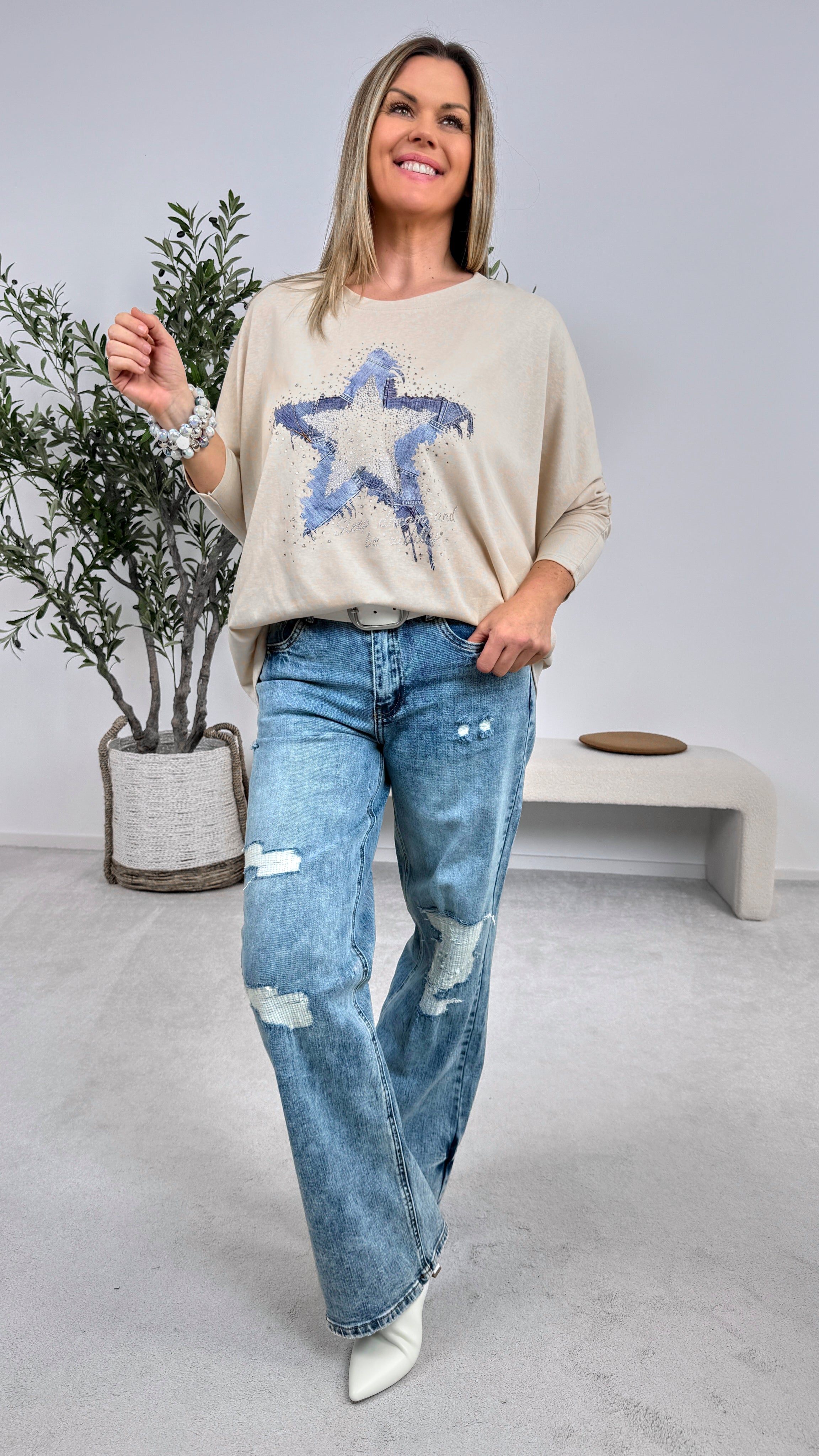 Langarmshirt Stella Dreams *Beige*