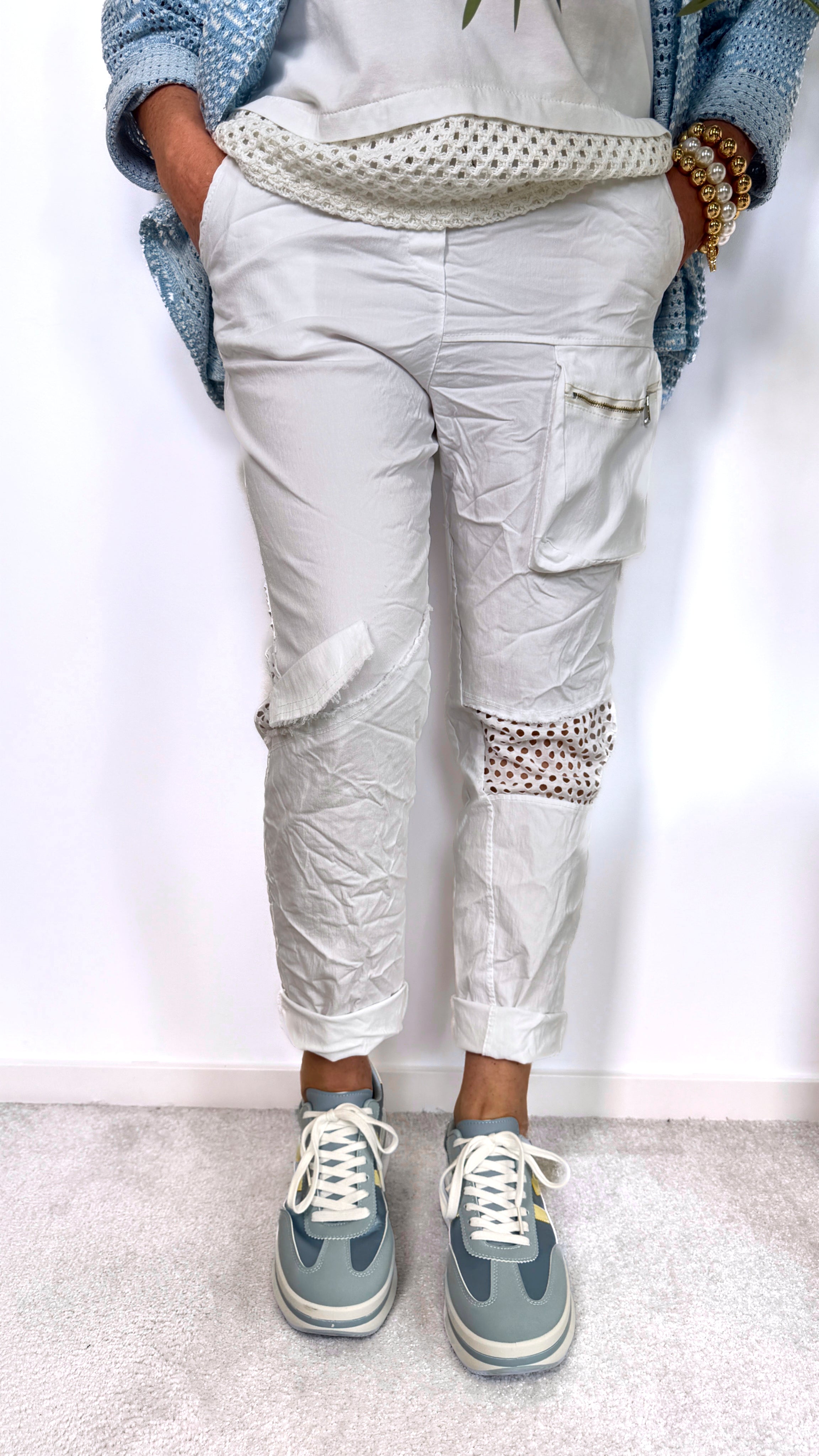 Jogpants Cozy Cargo *Weiß*