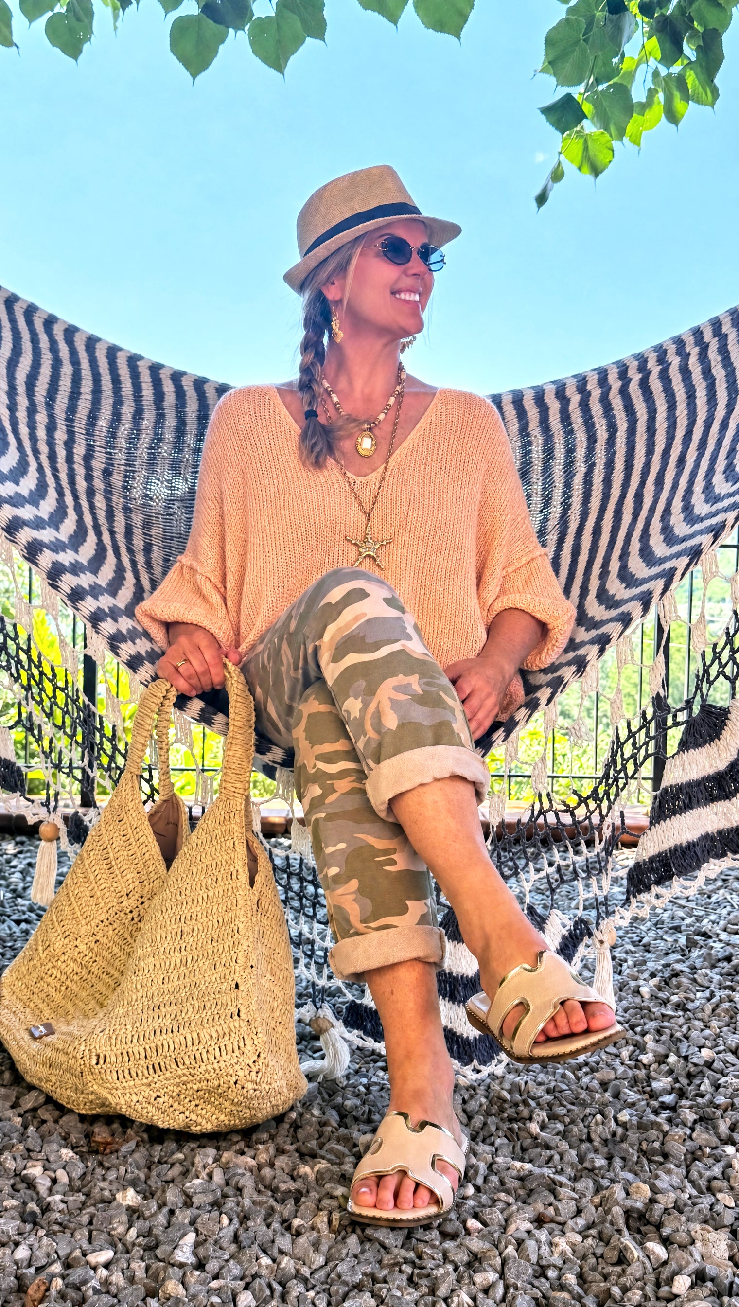 Strickpullover Aurora Mesh *Apricot*