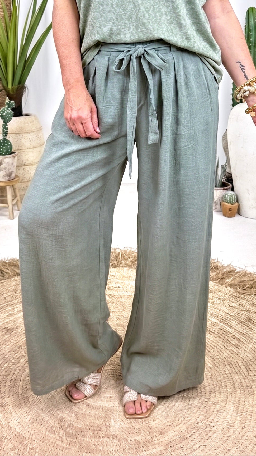 Weite Hose Relax Motion *Khaki*