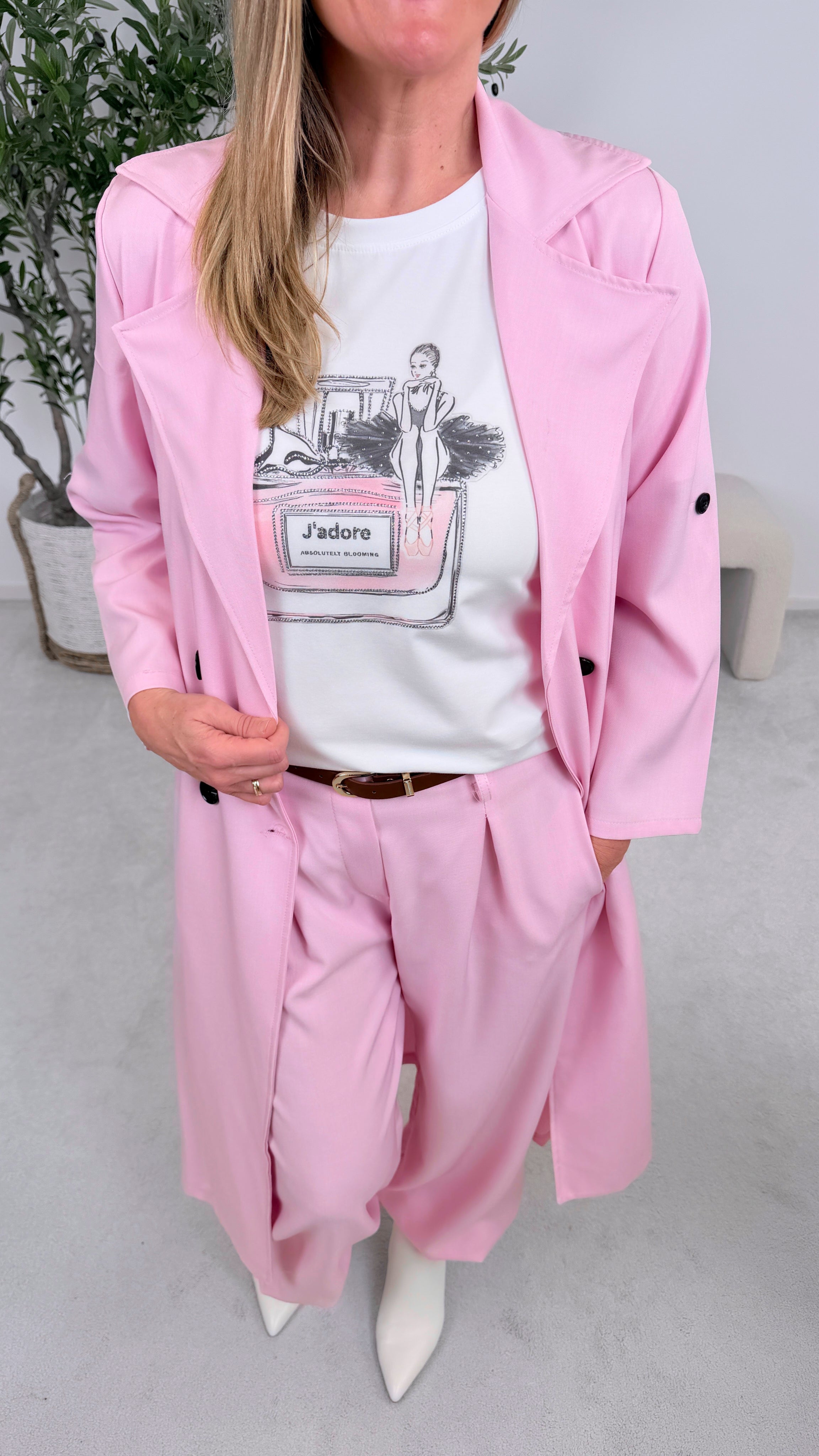 Dünner Trenchcoat Femme Authority *Rosa*