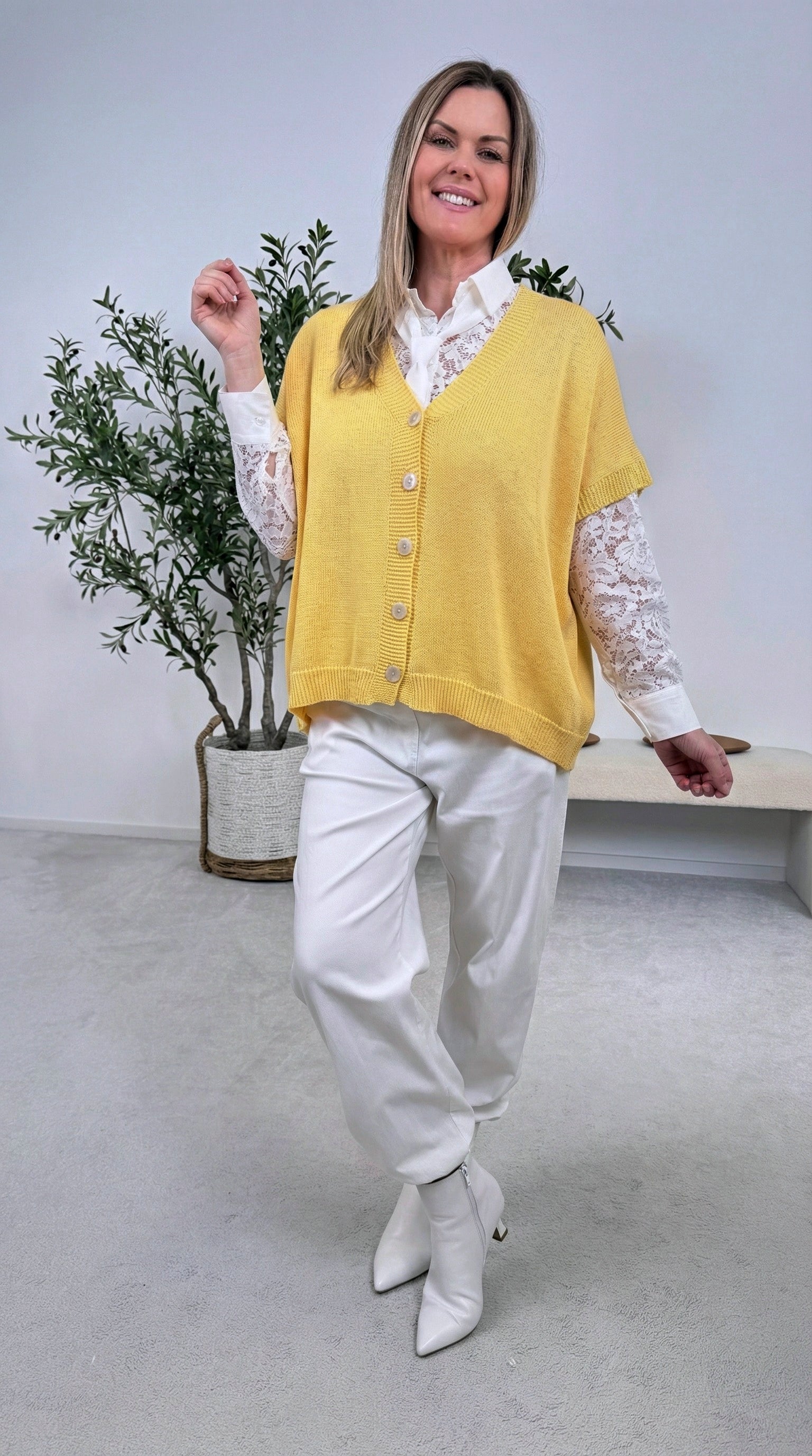 Strick-Cardigan Sweet Harmony *Gelb*