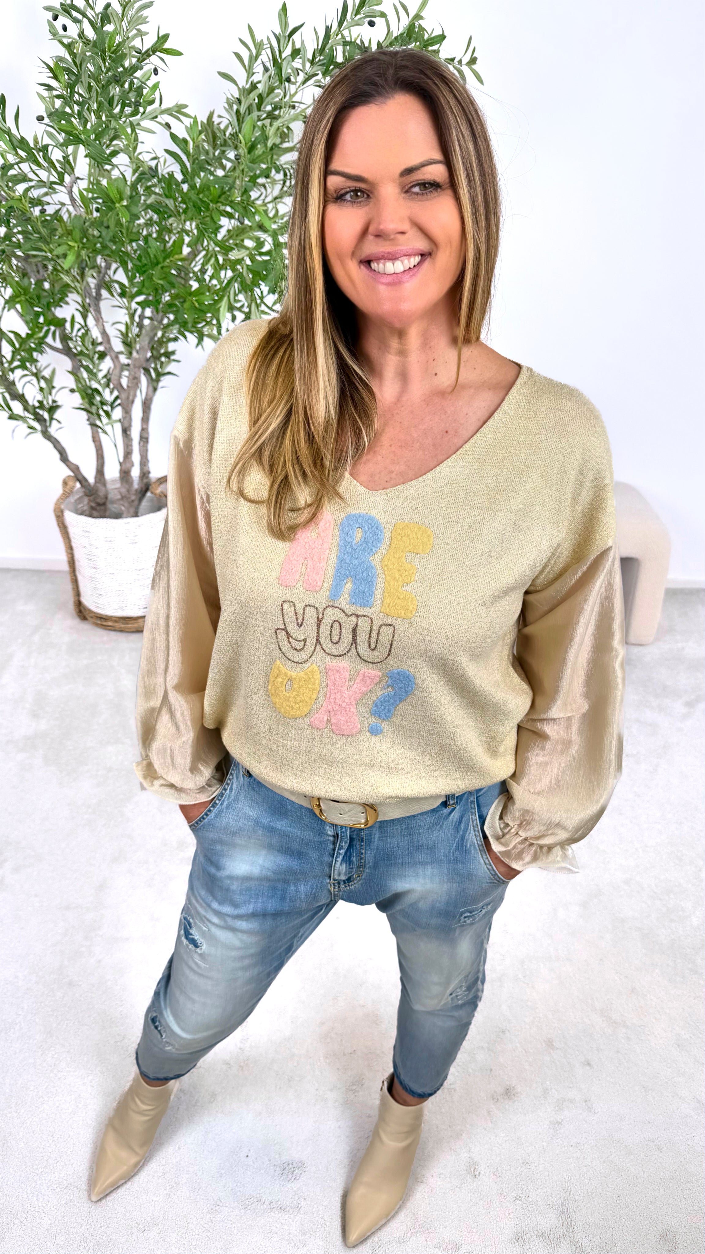 Pullover Pastell Statement