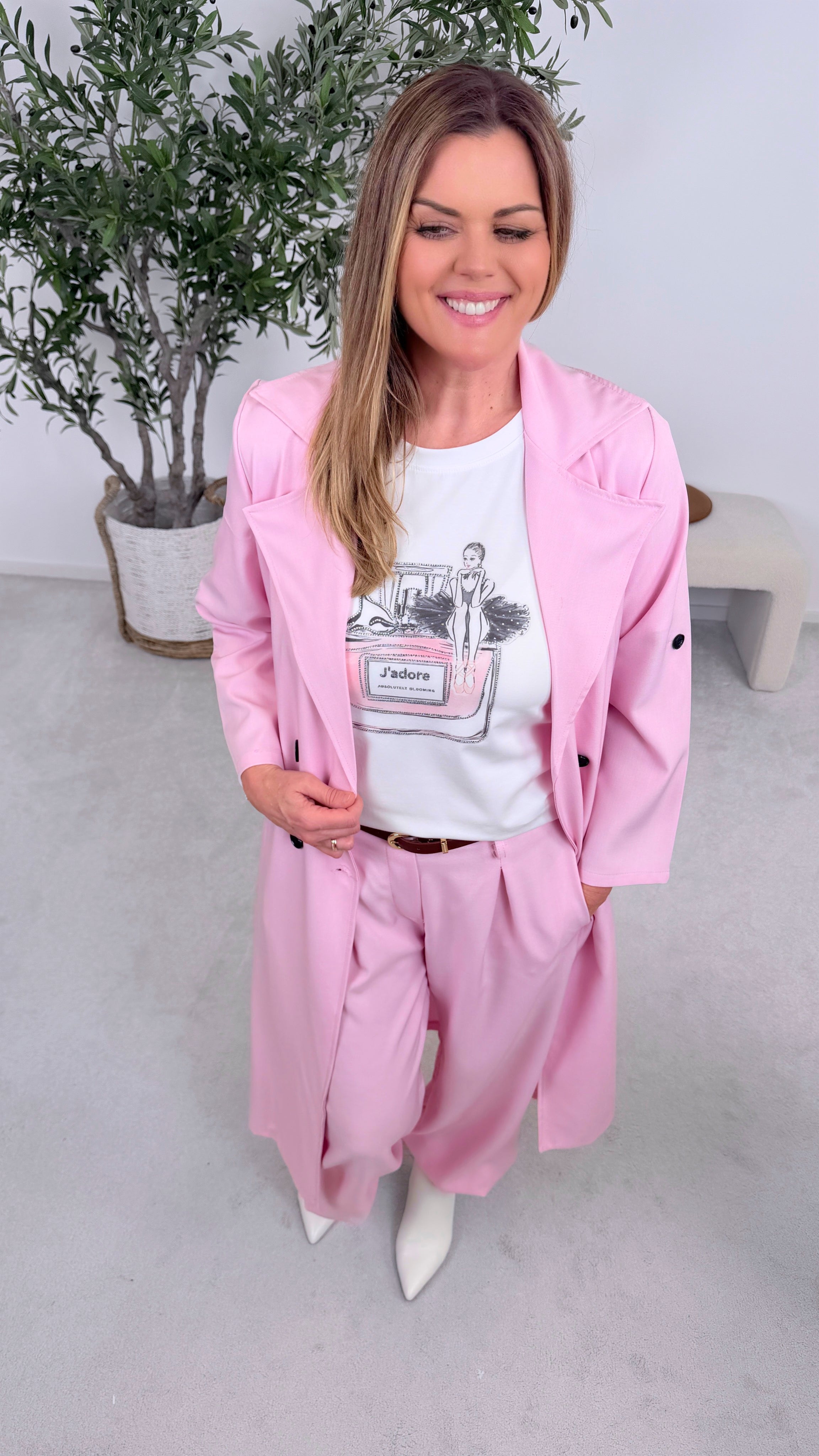 Dünner Trenchcoat Femme Authority *Rosa*