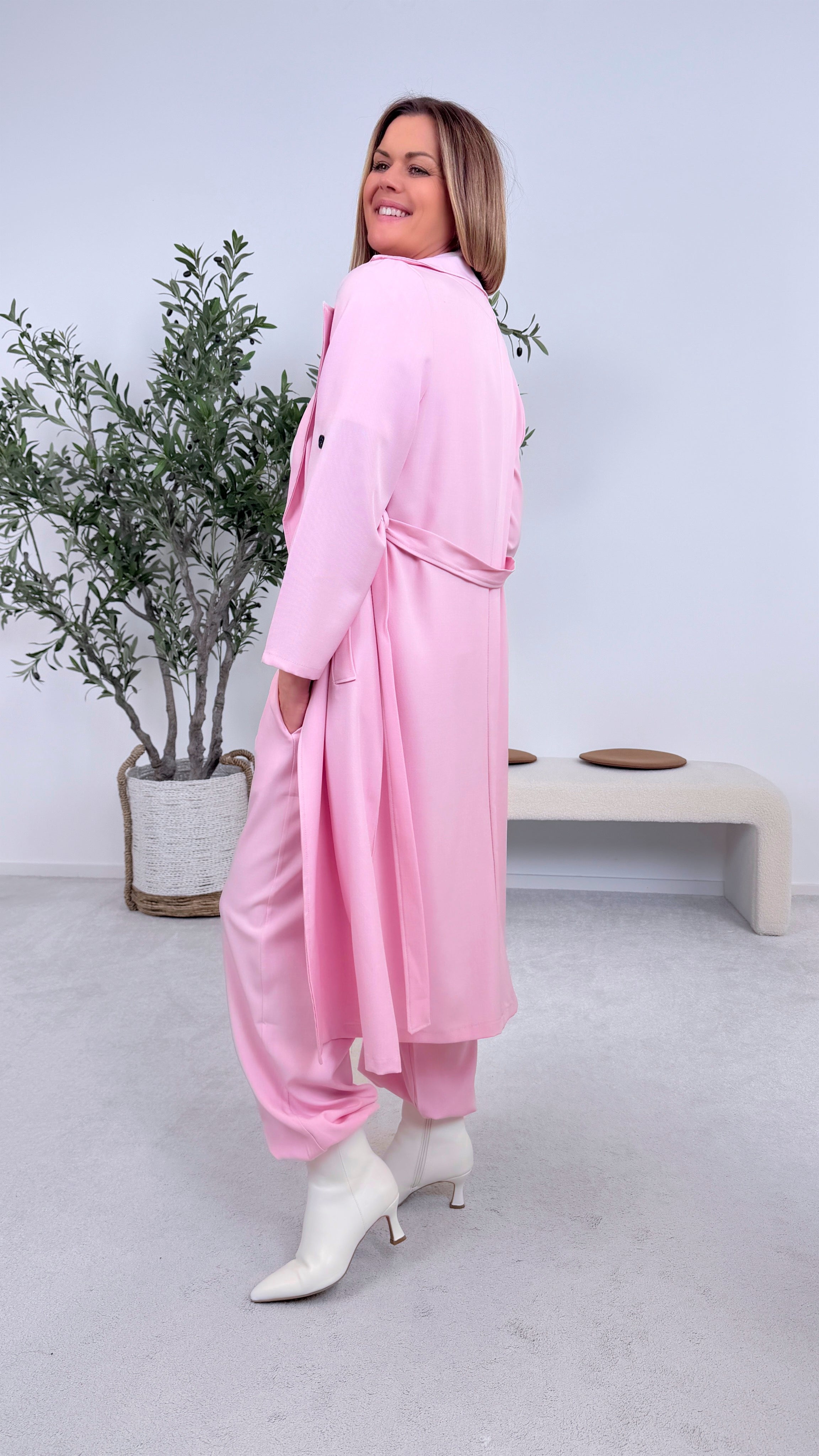 Dünner Trenchcoat Femme Authority *Rosa*