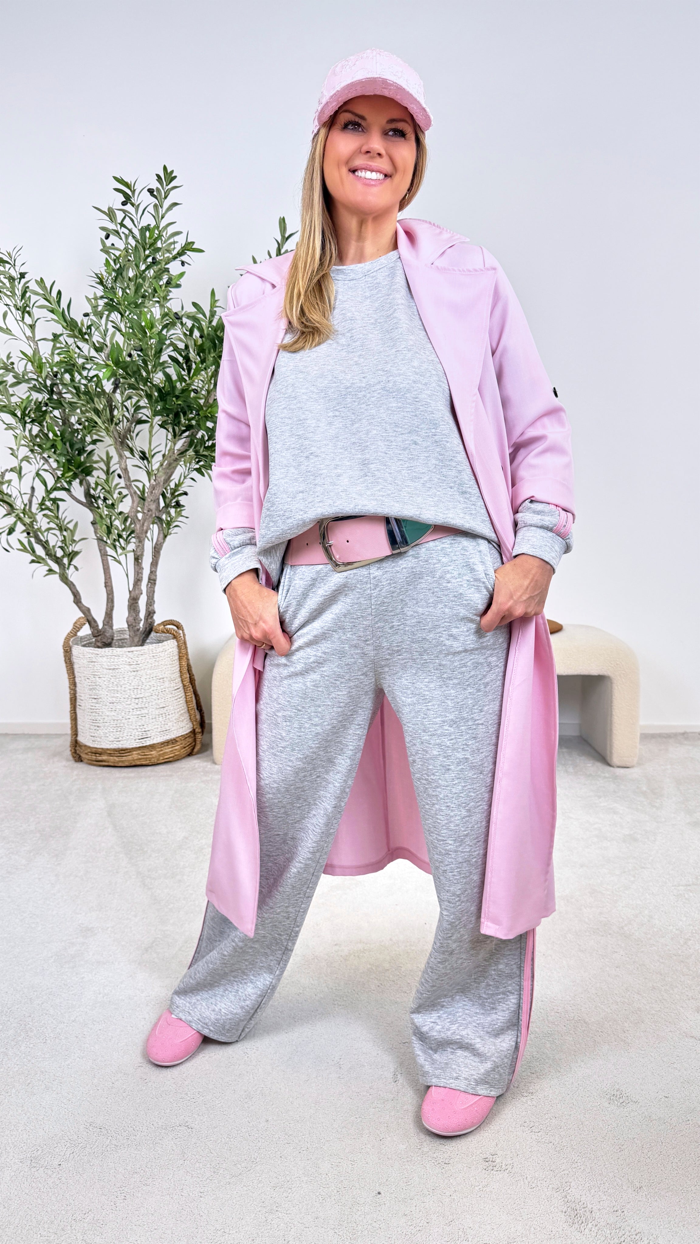 Dünner Trenchcoat Femme Authority *Rosa*