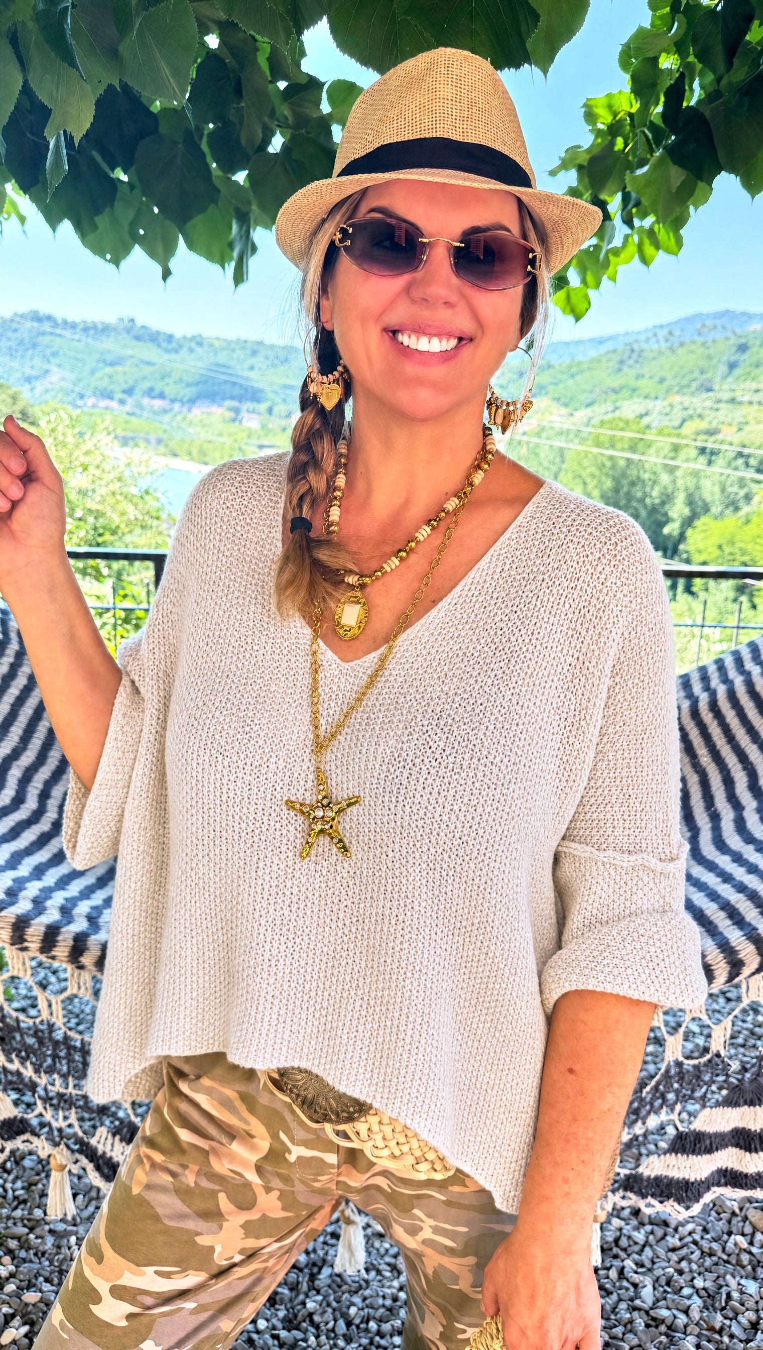 Strickpullover Aurora Mesh *Creme*