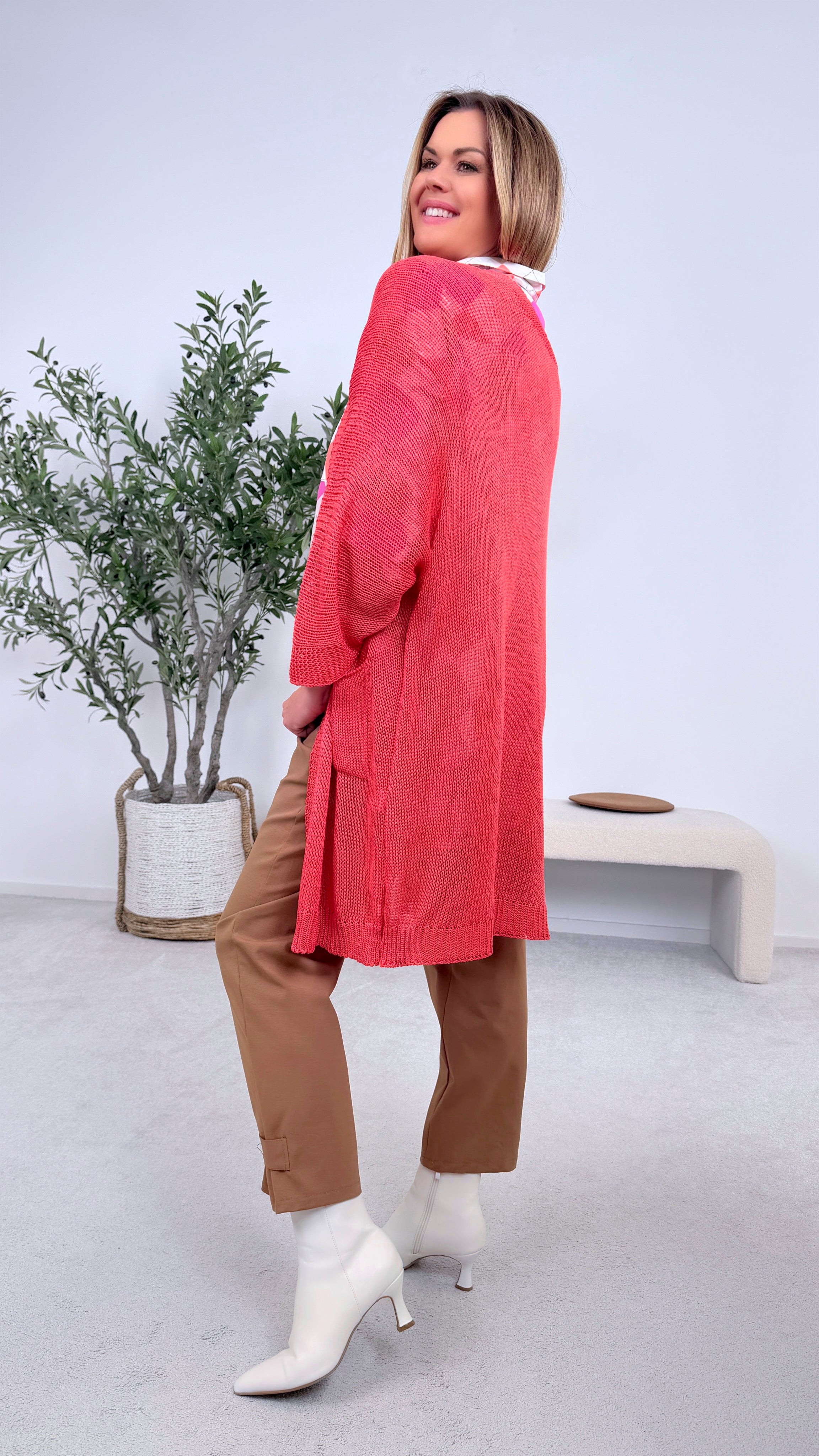 Netz-Strickjacke Turin *Apricot*