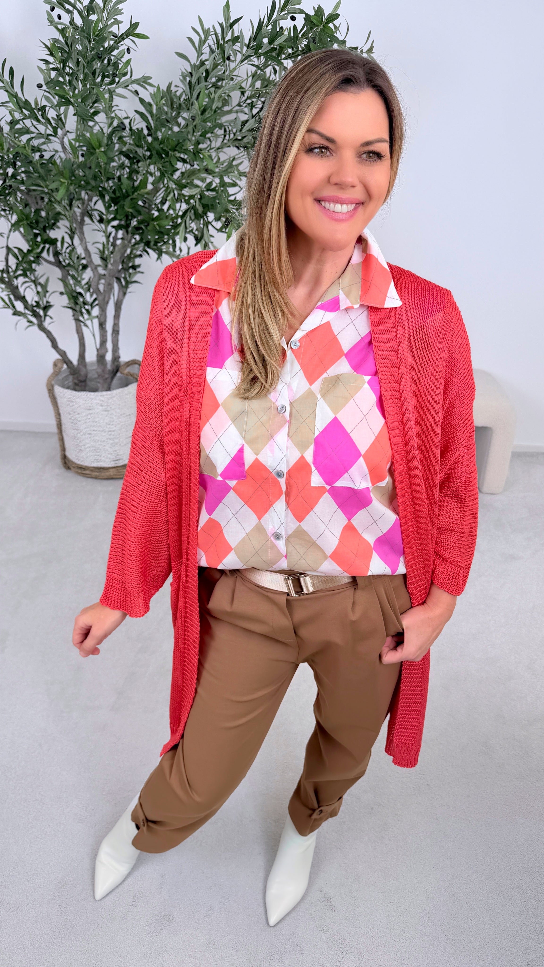 Netz-Strickjacke Turin *Apricot*