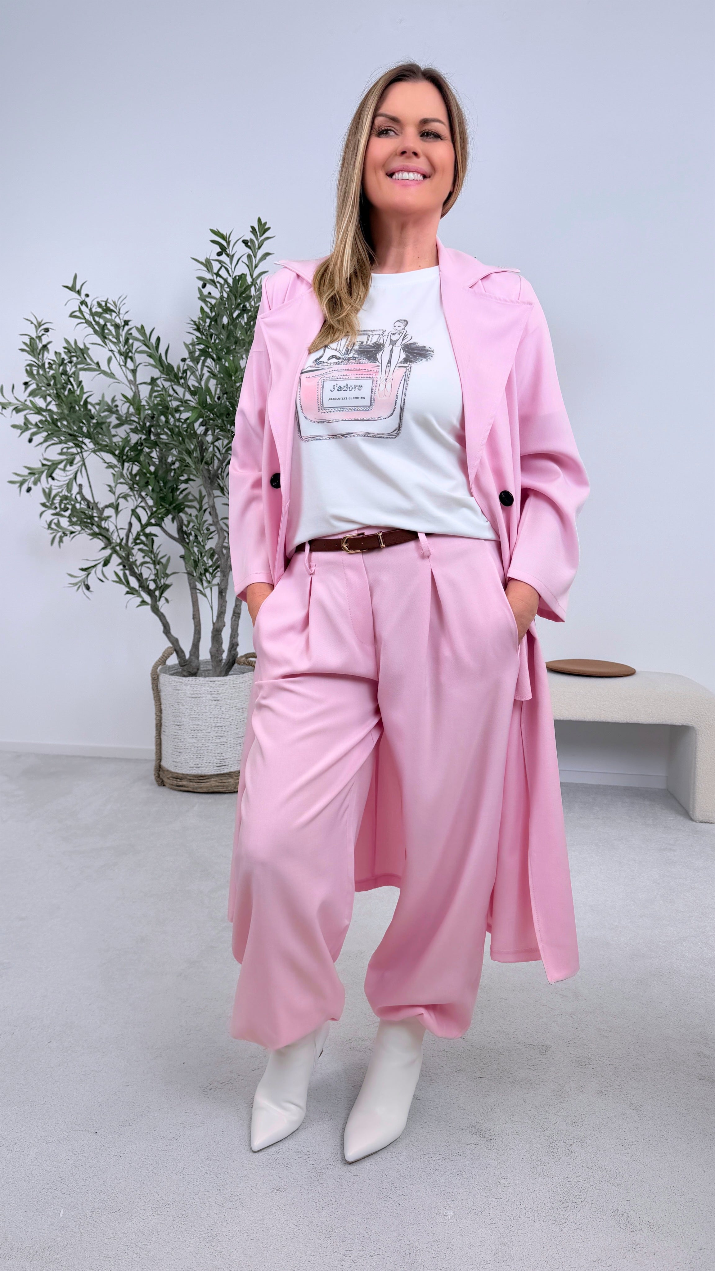 Dünner Trenchcoat Femme Authority *Rosa*