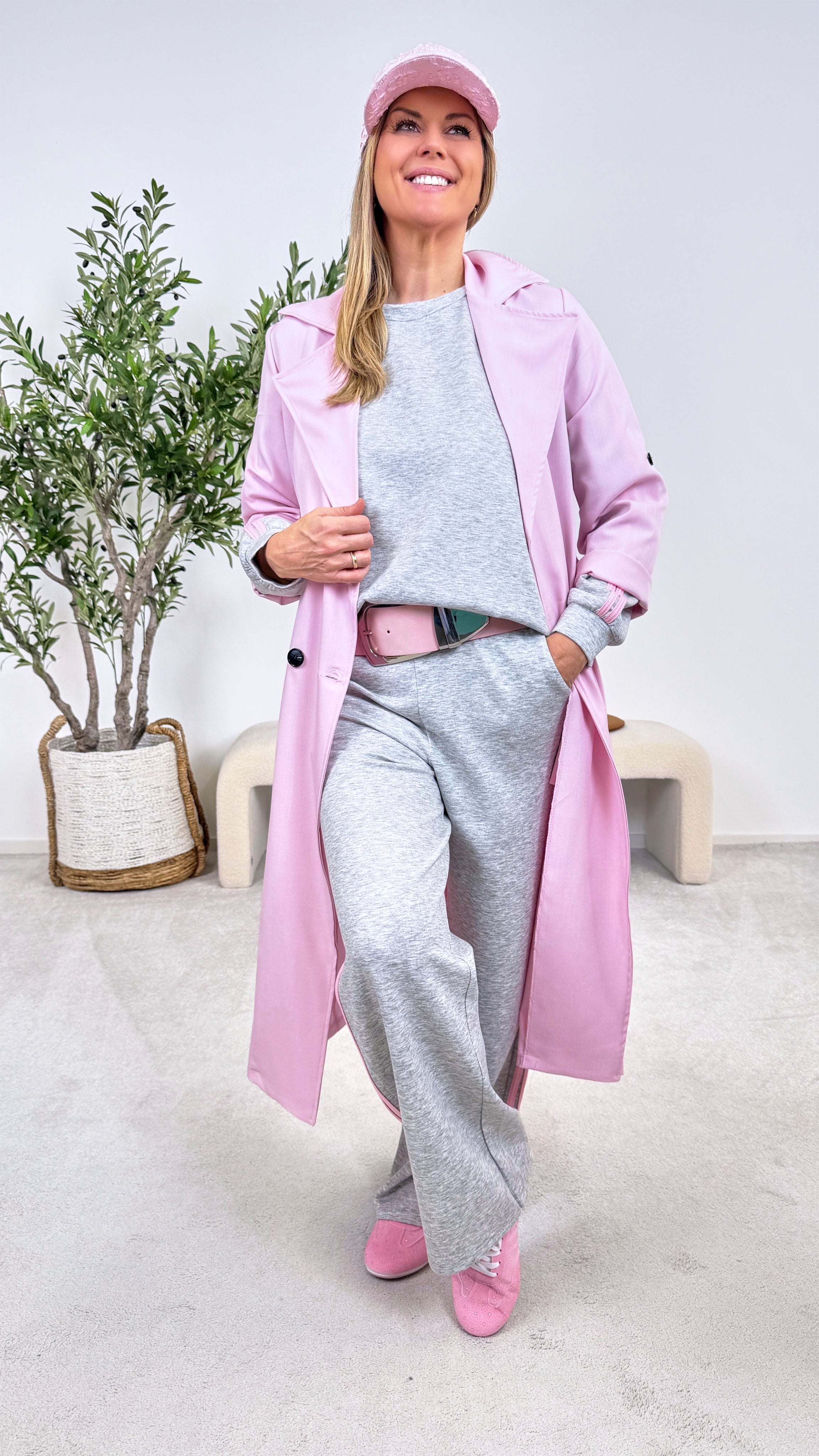 Dünner Trenchcoat Femme Authority *Rosa*