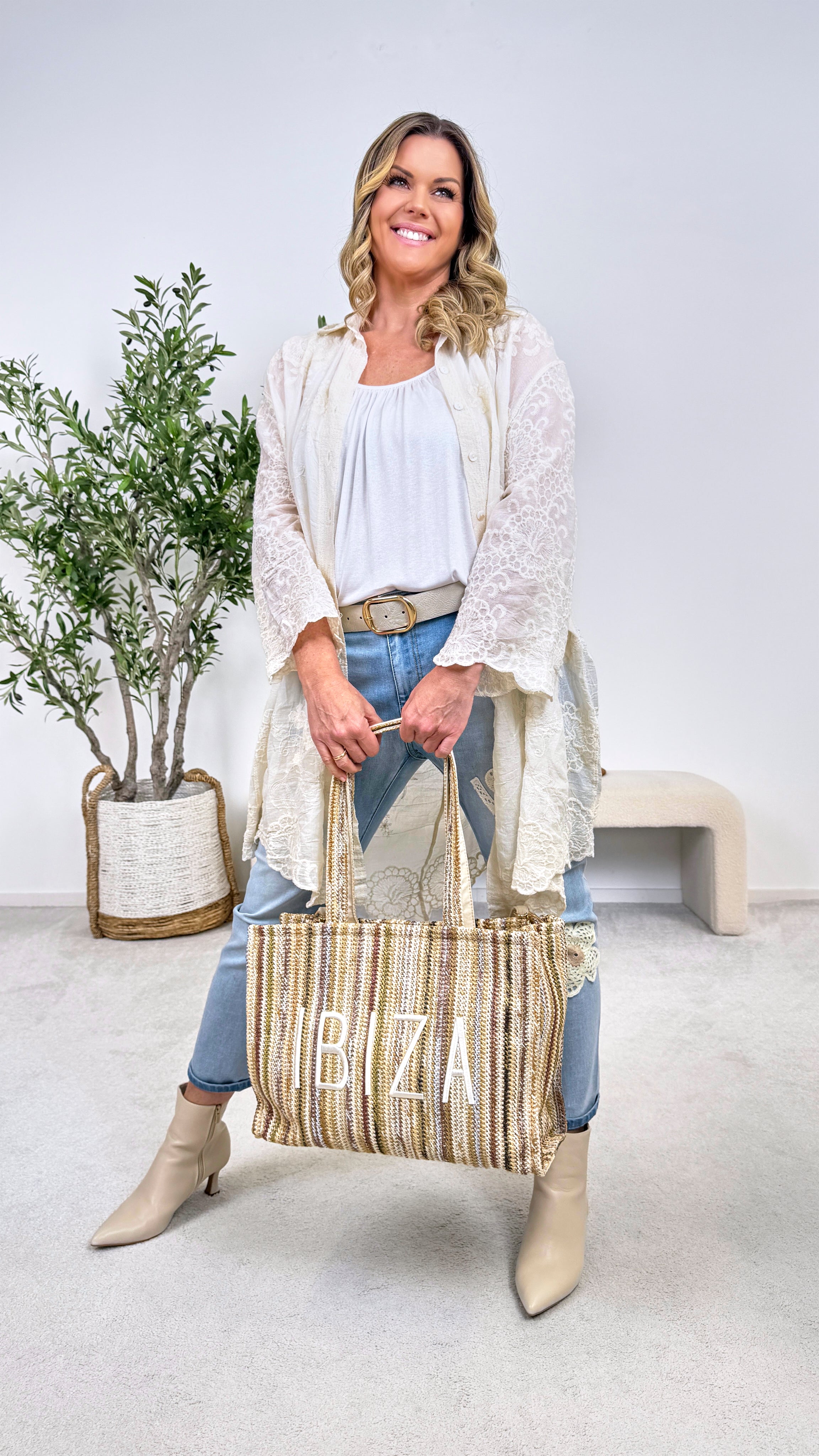 Long-Bluse Ibiza Breeze *Beige*