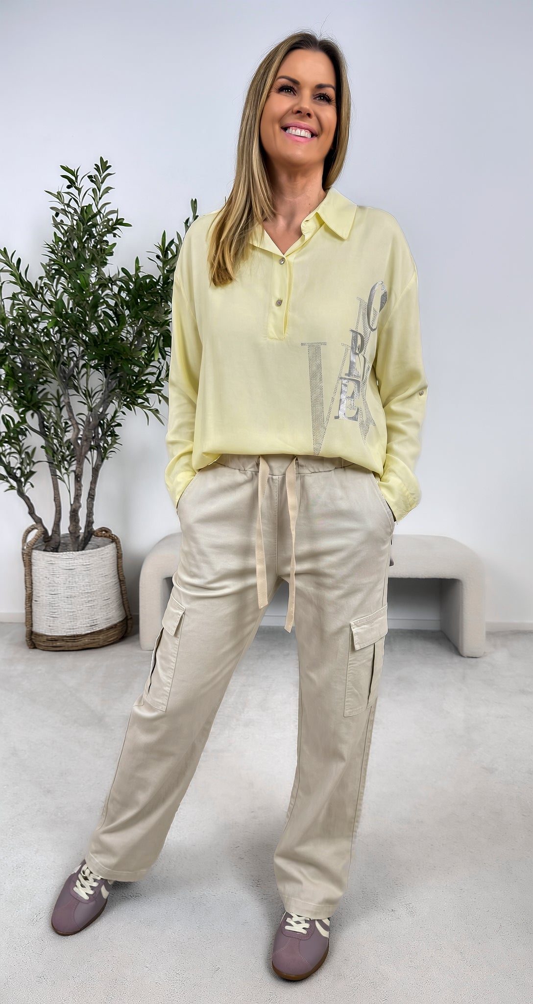 Hose Cargo Crush *Beige*