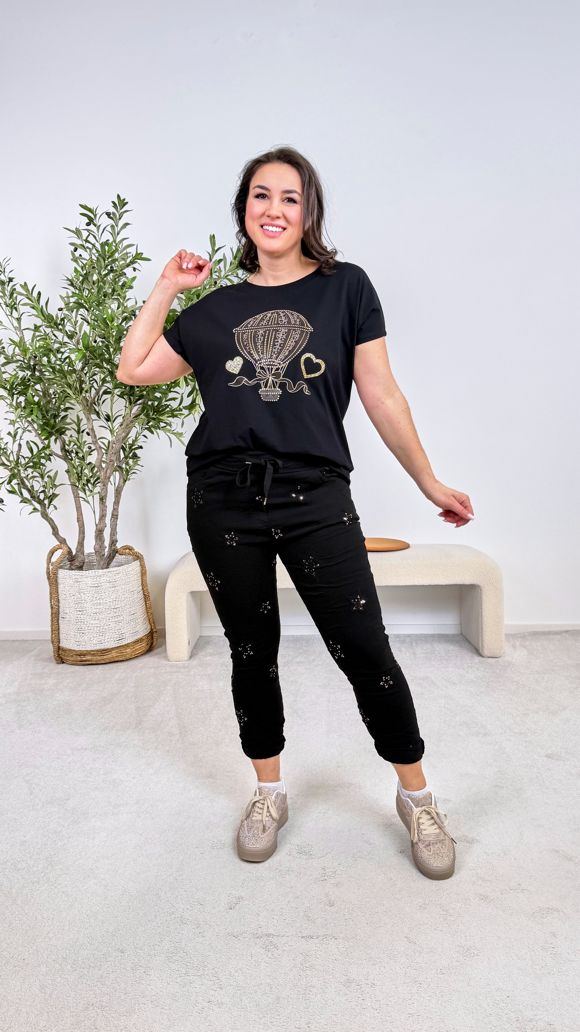 T-Shirt Princess Up In The Air *Schwarz*