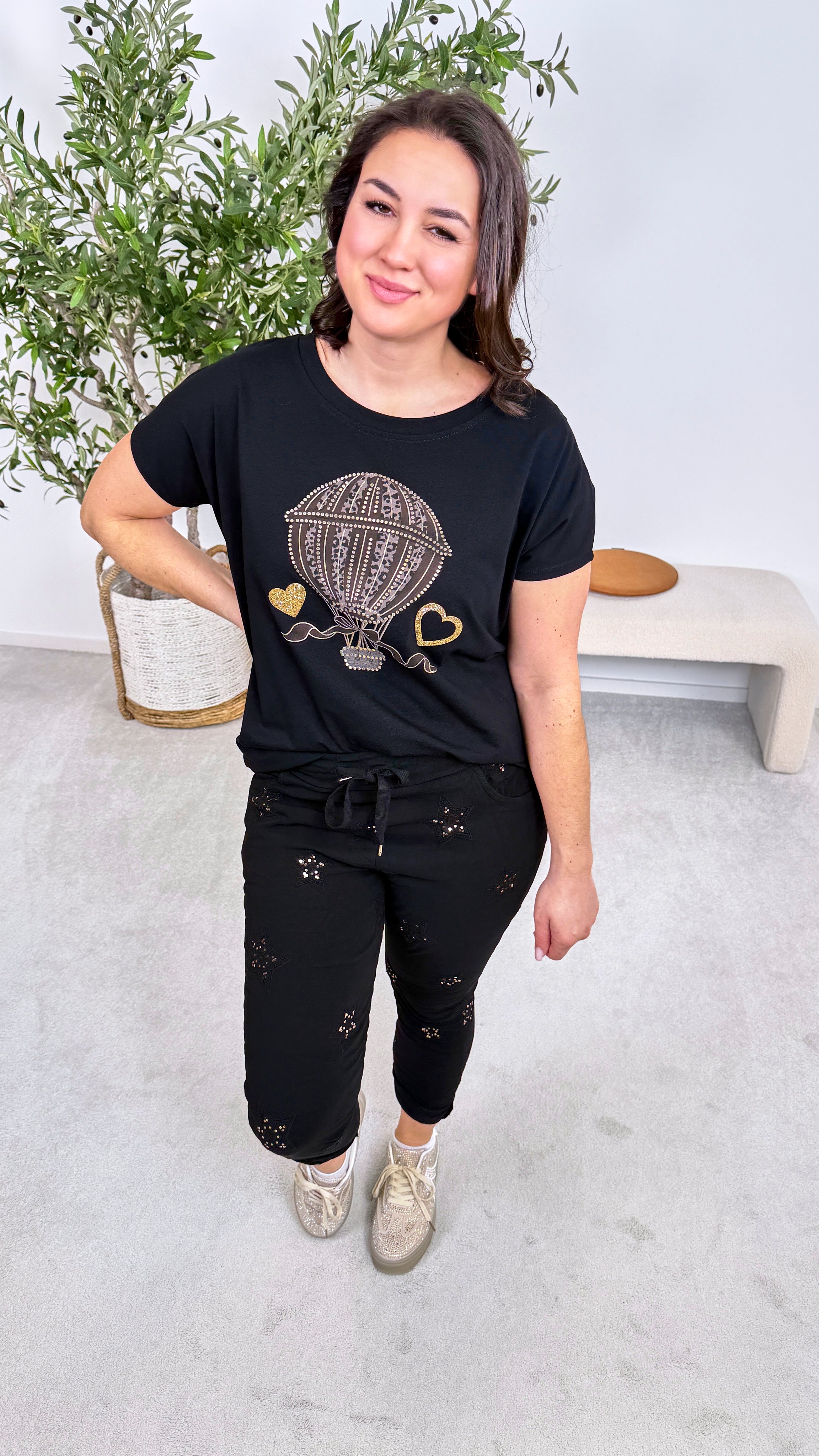 T-Shirt Princess Up In The Air *Schwarz*