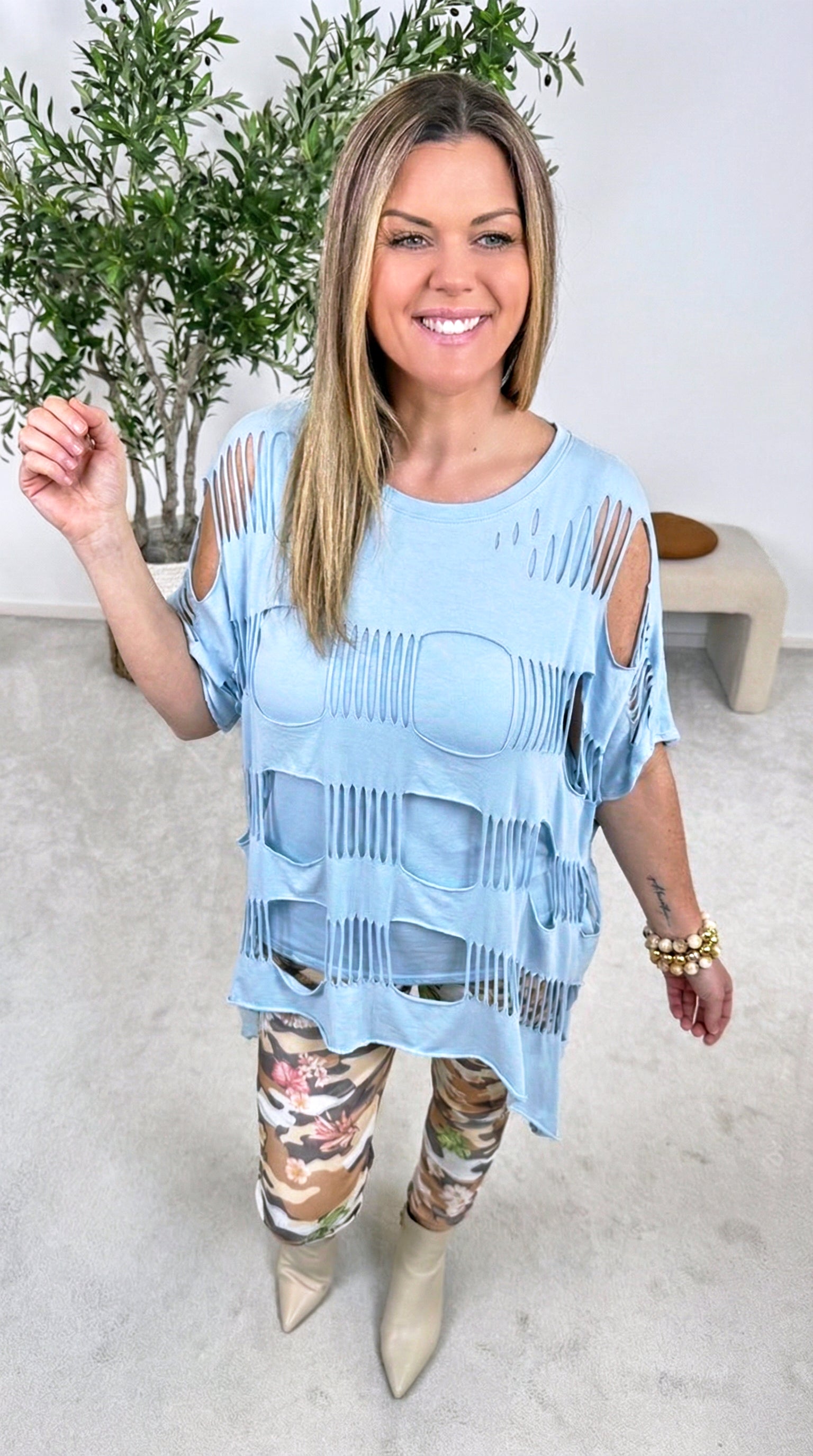 T-Shirt Rebel Beauty *Blau*